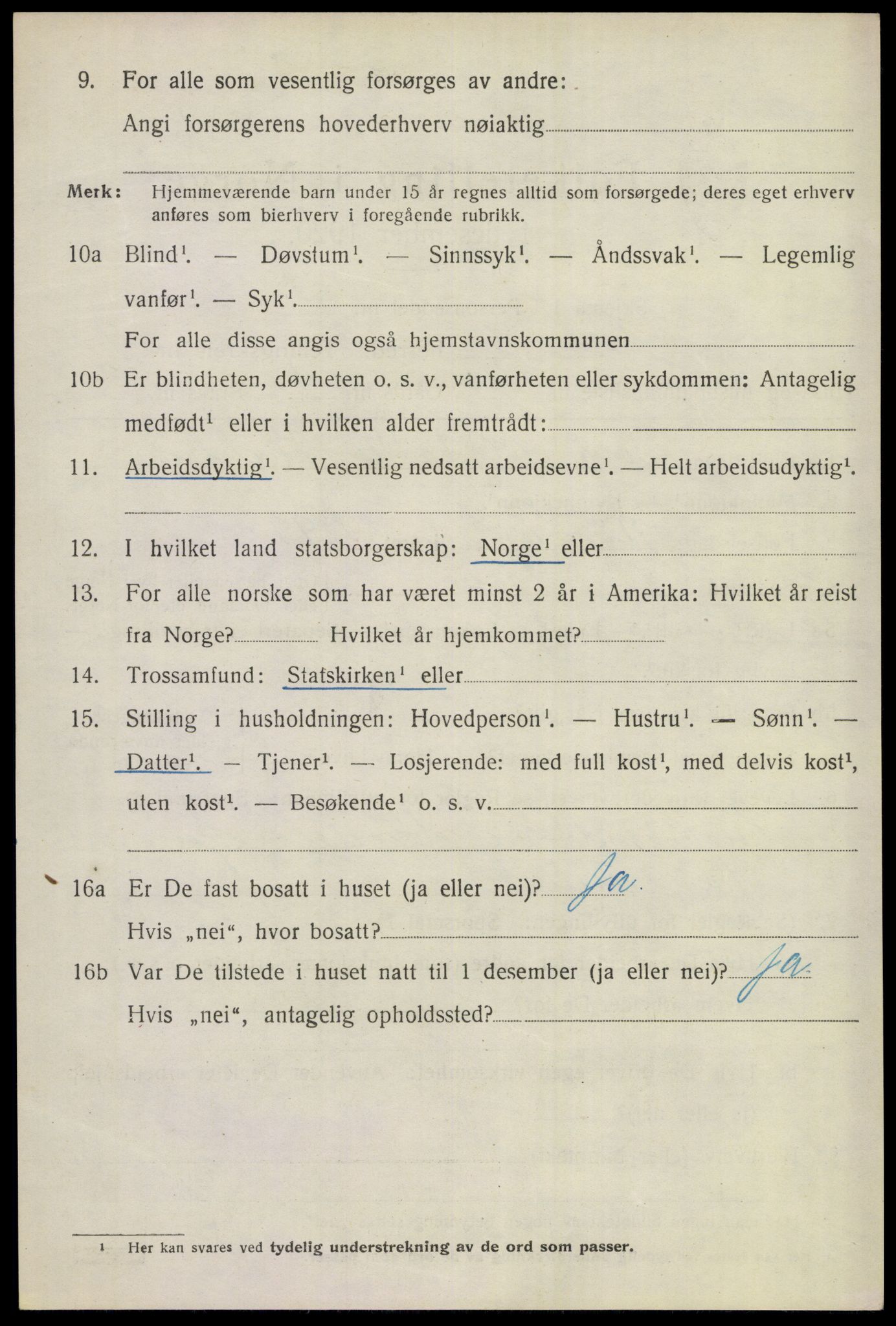 SAKO, 1920 census for Gol, 1920, p. 1473