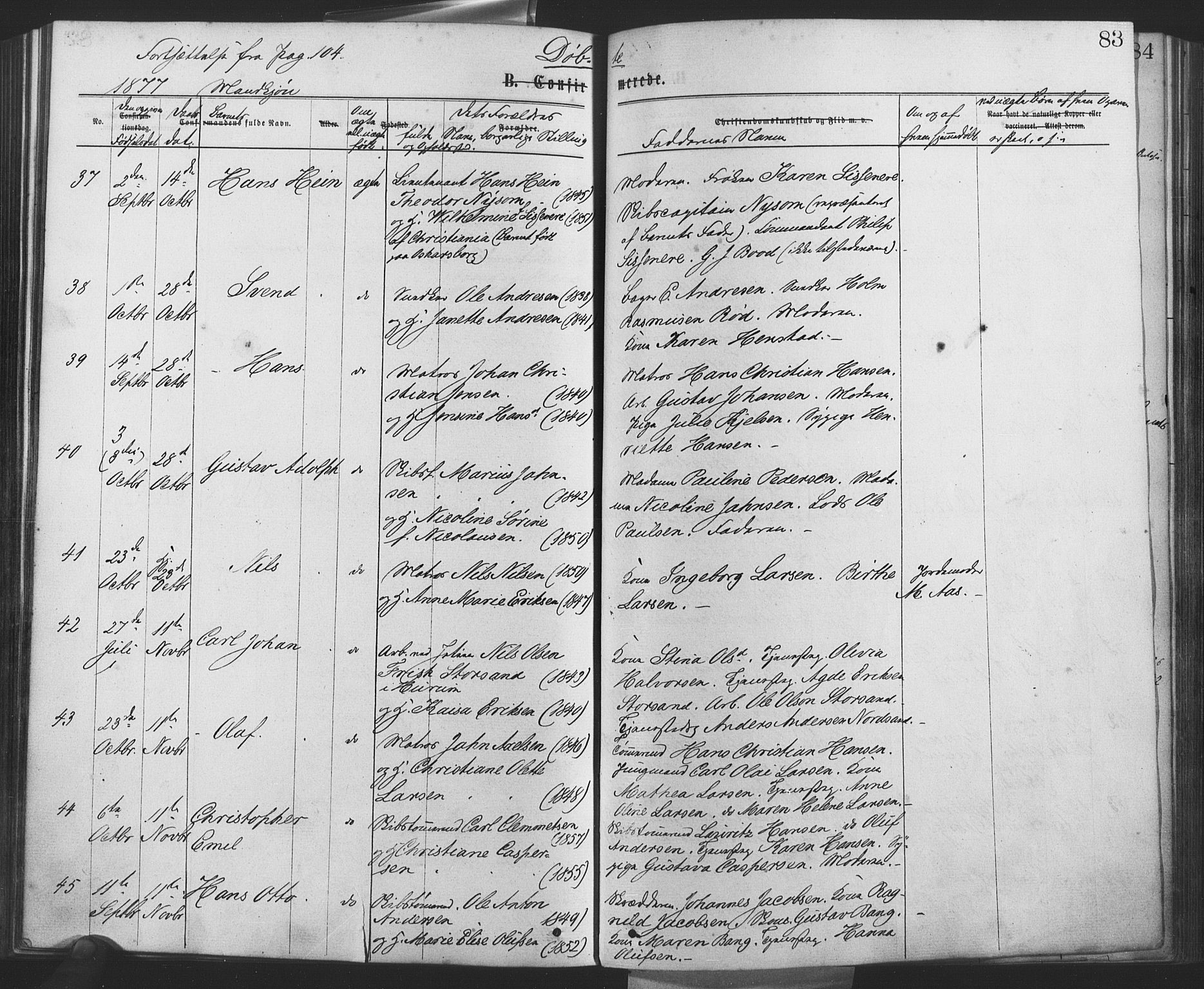 Drøbak prestekontor Kirkebøker, SAO/A-10142a/F/Fa/L0003: Parish register (official) no. I 3, 1871-1877, p. 83