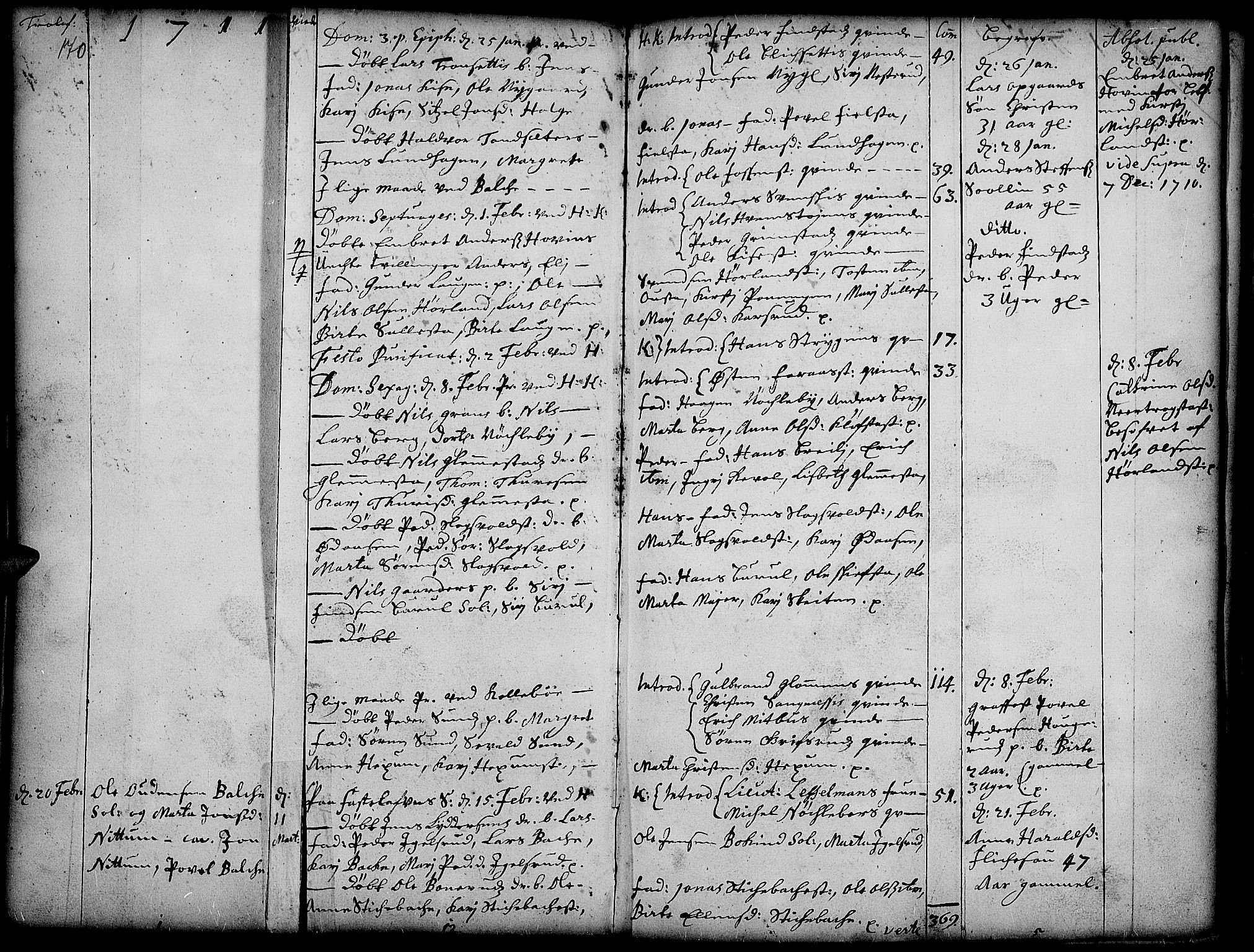 Toten prestekontor, SAH/PREST-102/H/Ha/Haa/L0001: Parish register (official) no. 1, 1695-1713, p. 170