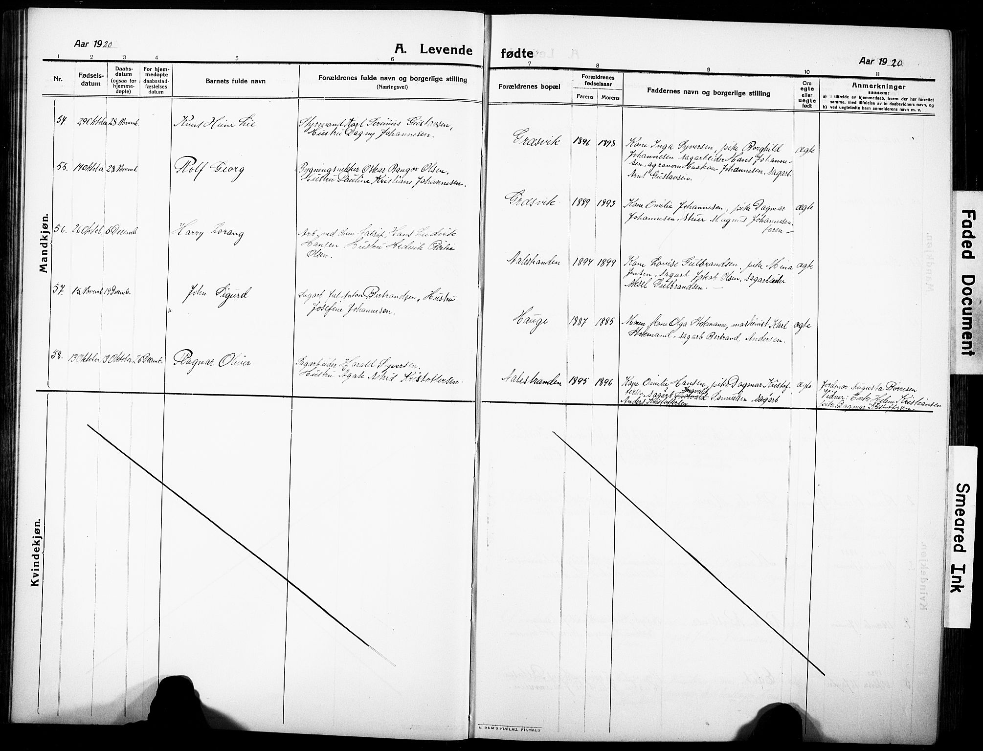 Onsøy prestekontor Kirkebøker, AV/SAO-A-10914/G/Gb/L0002: Parish register (copy) no. II 2, 1911-1933