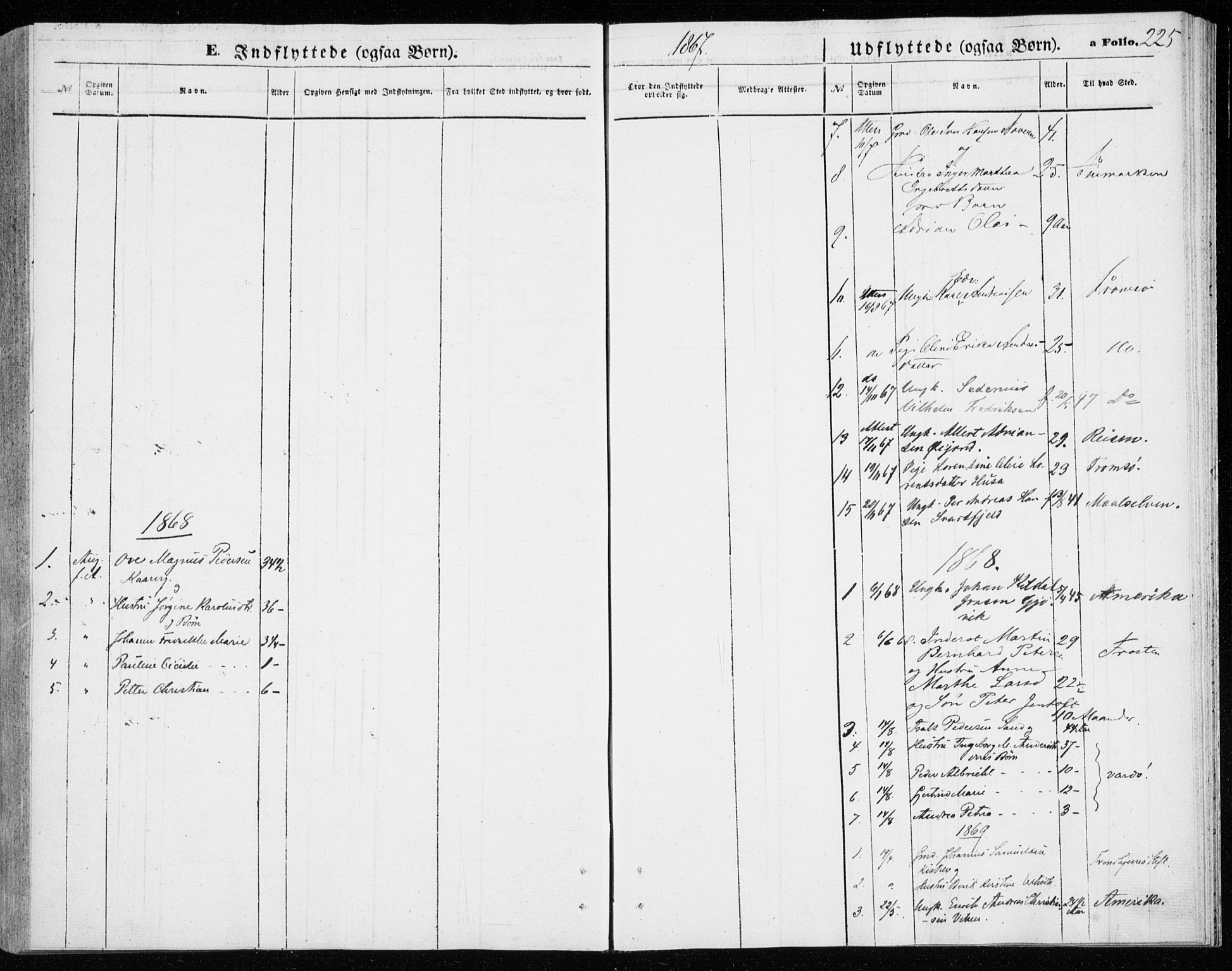 Lenvik sokneprestembete, AV/SATØ-S-1310/H/Ha/Haa/L0009kirke: Parish register (official) no. 9, 1866-1873, p. 225
