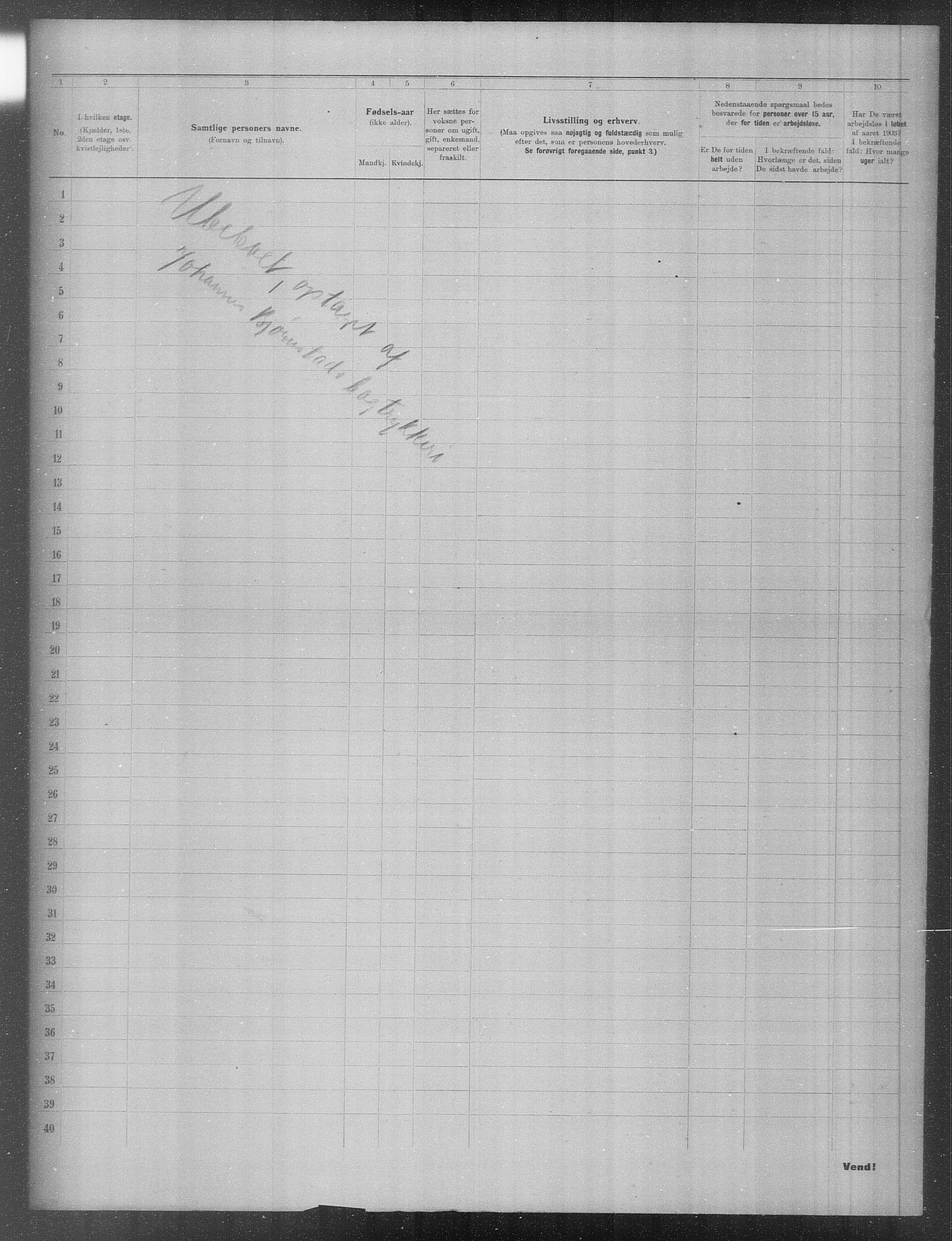 OBA, Municipal Census 1903 for Kristiania, 1903, p. 481