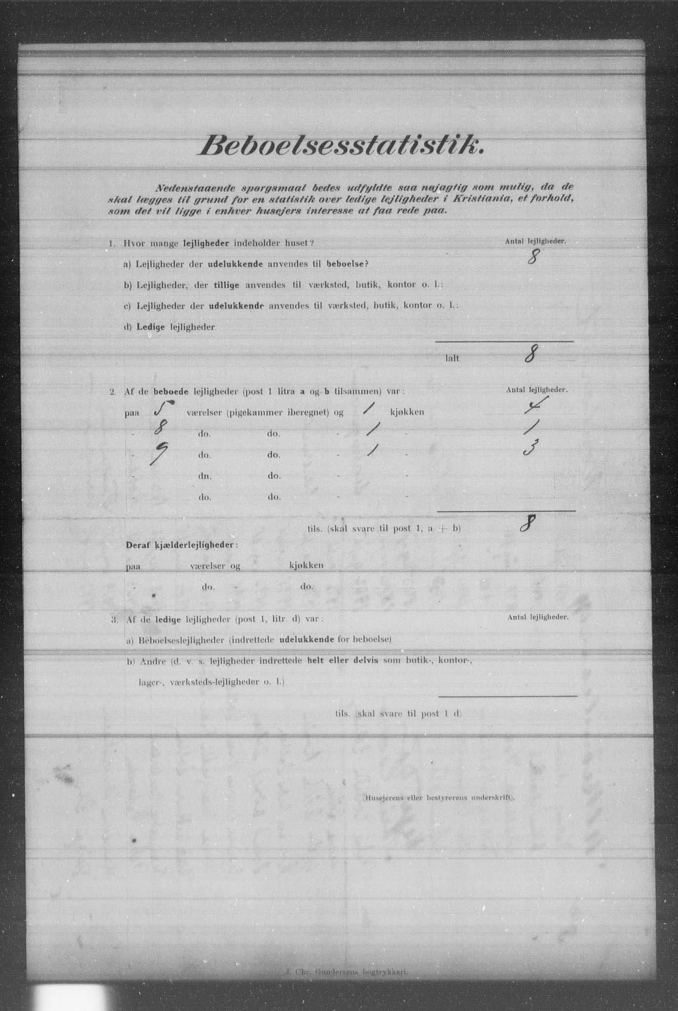 OBA, Municipal Census 1902 for Kristiania, 1902, p. 2603