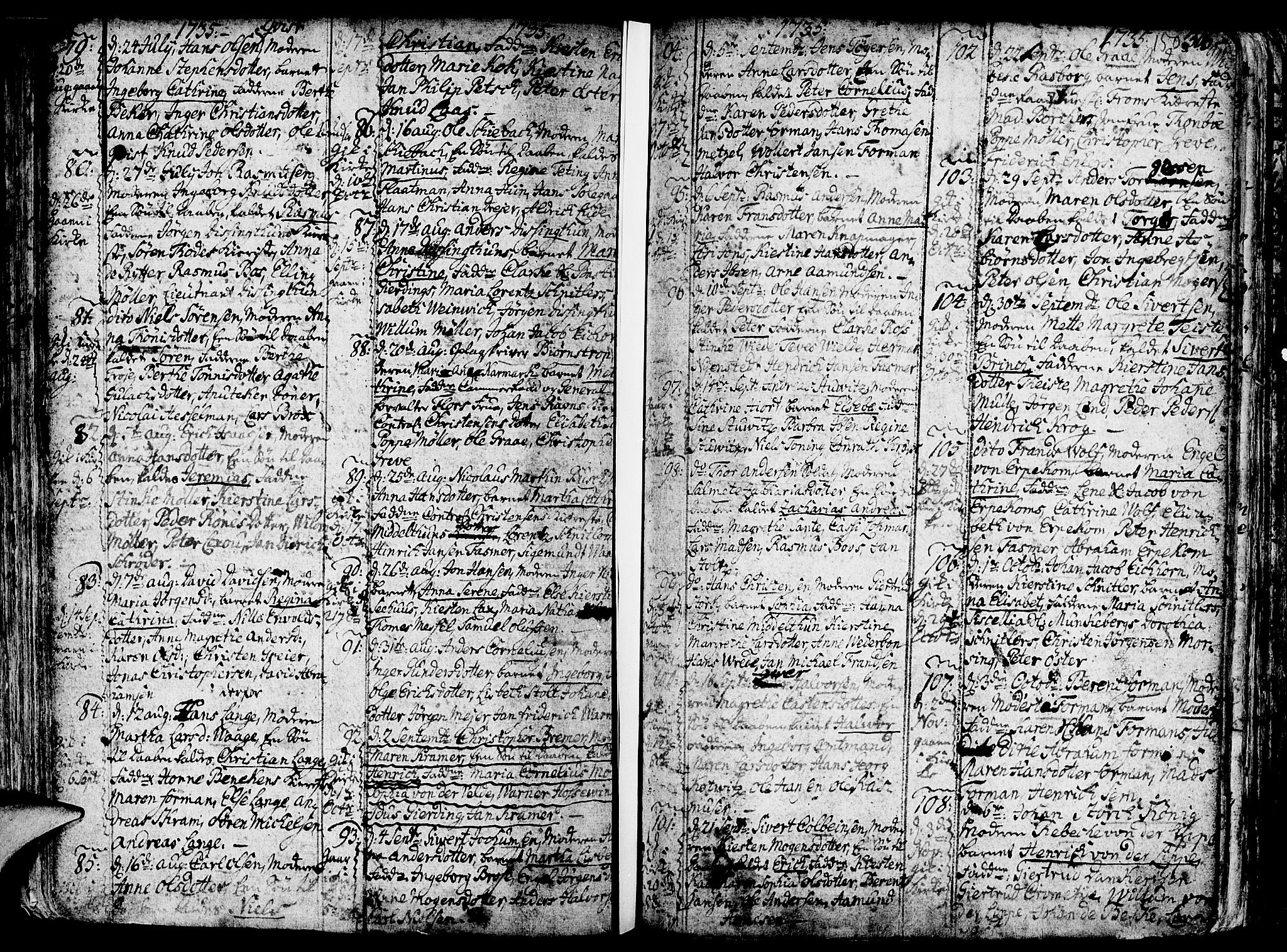 Nykirken Sokneprestembete, AV/SAB-A-77101/H/Haa/L0003: Parish register (official) no. A 3, 1717-1764, p. 150