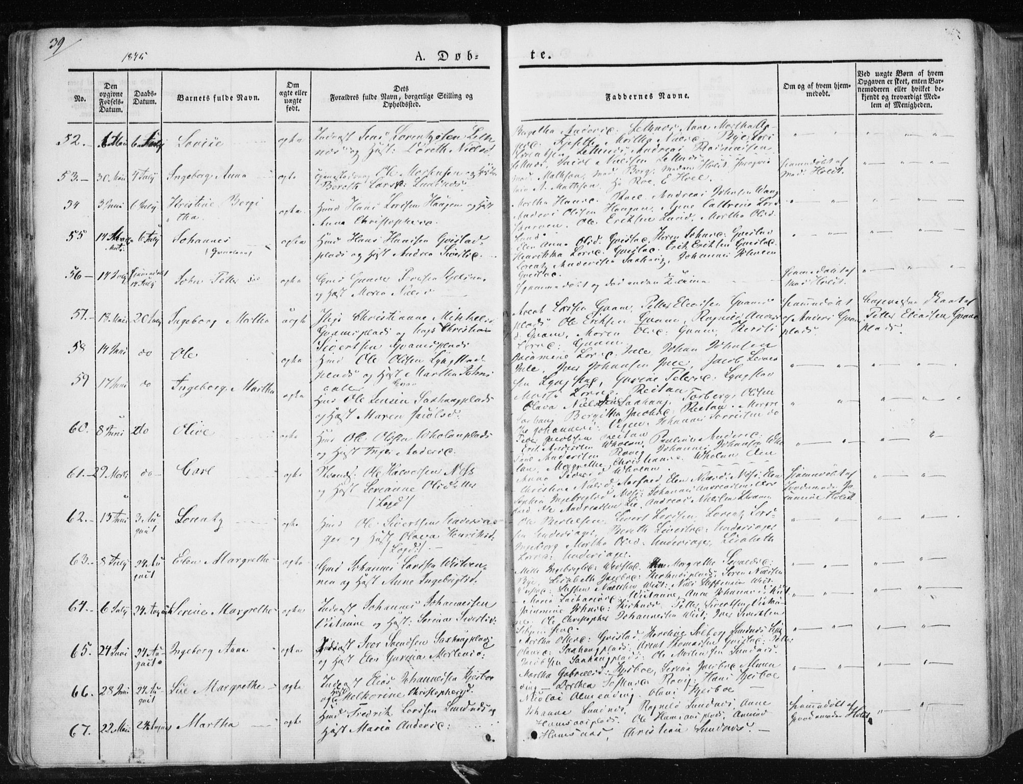 Ministerialprotokoller, klokkerbøker og fødselsregistre - Nord-Trøndelag, SAT/A-1458/730/L0280: Parish register (official) no. 730A07 /1, 1840-1854, p. 39