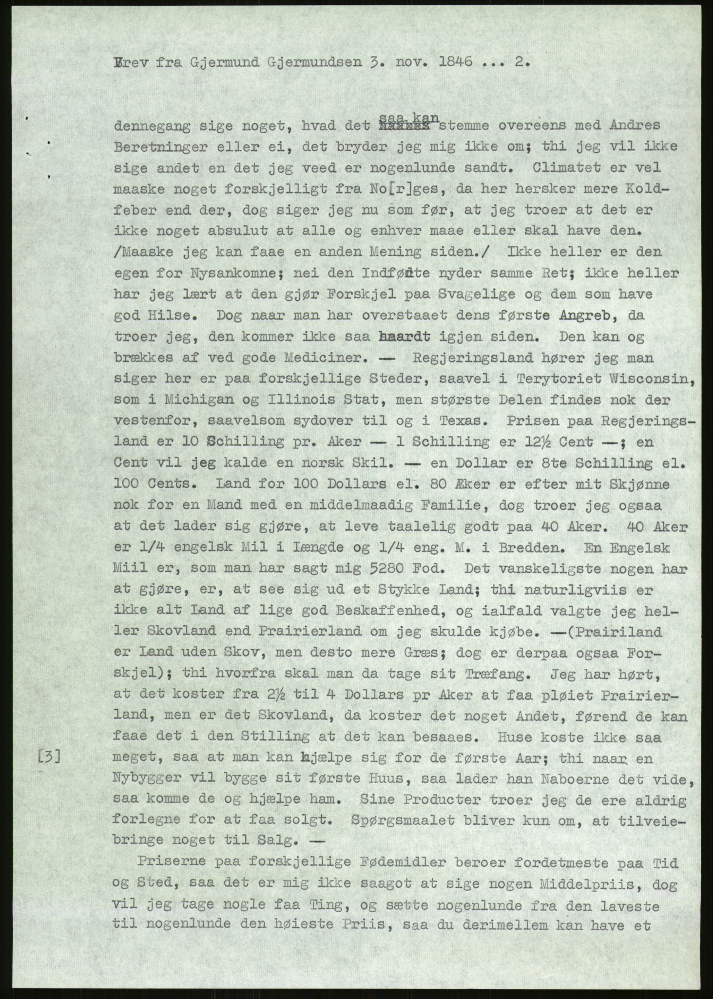 Samlinger til kildeutgivelse, Amerikabrevene, AV/RA-EA-4057/F/L0026: Innlån fra Aust-Agder: Aust-Agder-Arkivet - Erickson, 1838-1914, p. 401