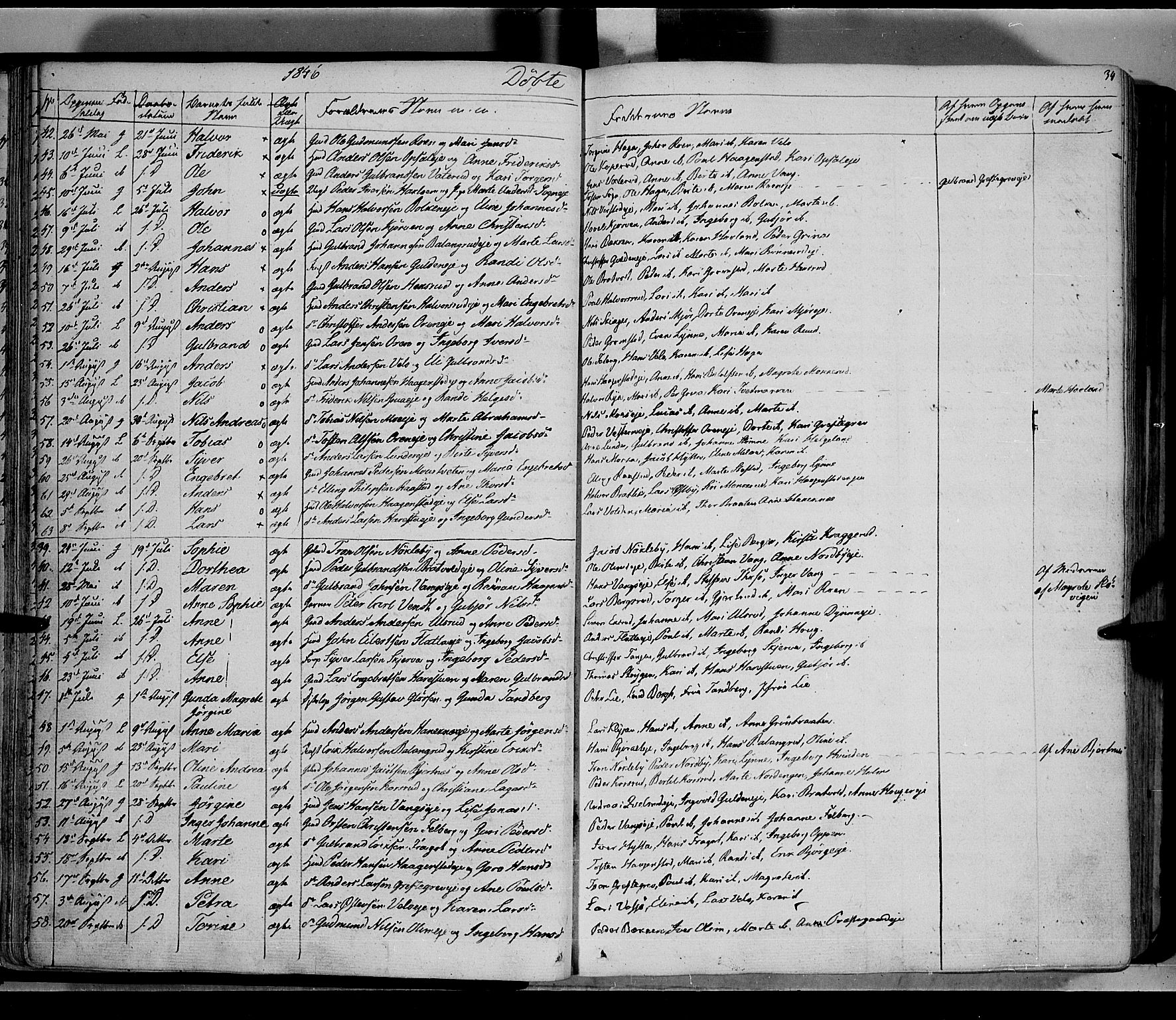 Jevnaker prestekontor, AV/SAH-PREST-116/H/Ha/Haa/L0006: Parish register (official) no. 6, 1837-1857, p. 34