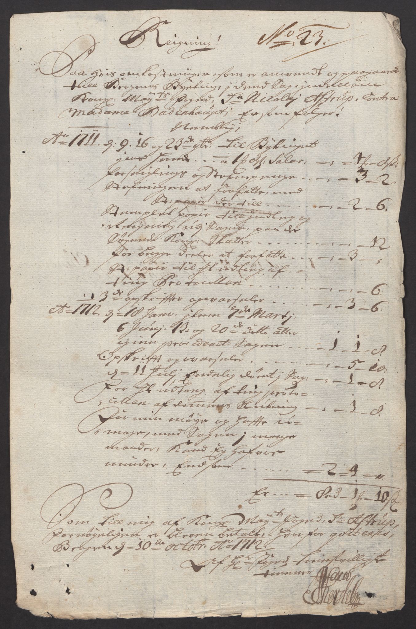 Rentekammeret inntil 1814, Reviderte regnskaper, Fogderegnskap, AV/RA-EA-4092/R54/L3565: Fogderegnskap Sunnmøre, 1712-1713, p. 300