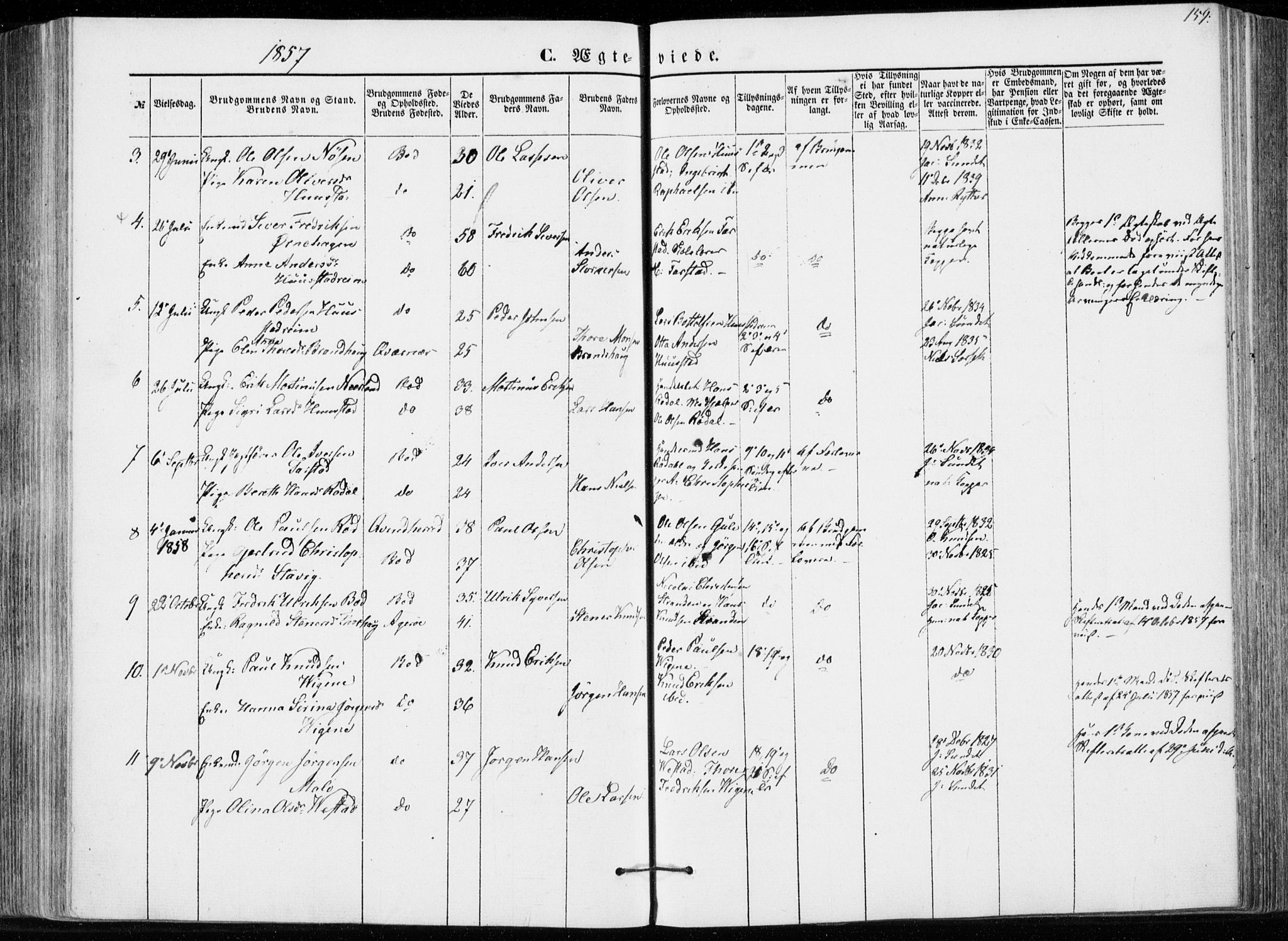 Ministerialprotokoller, klokkerbøker og fødselsregistre - Møre og Romsdal, AV/SAT-A-1454/566/L0767: Parish register (official) no. 566A06, 1852-1868, p. 159