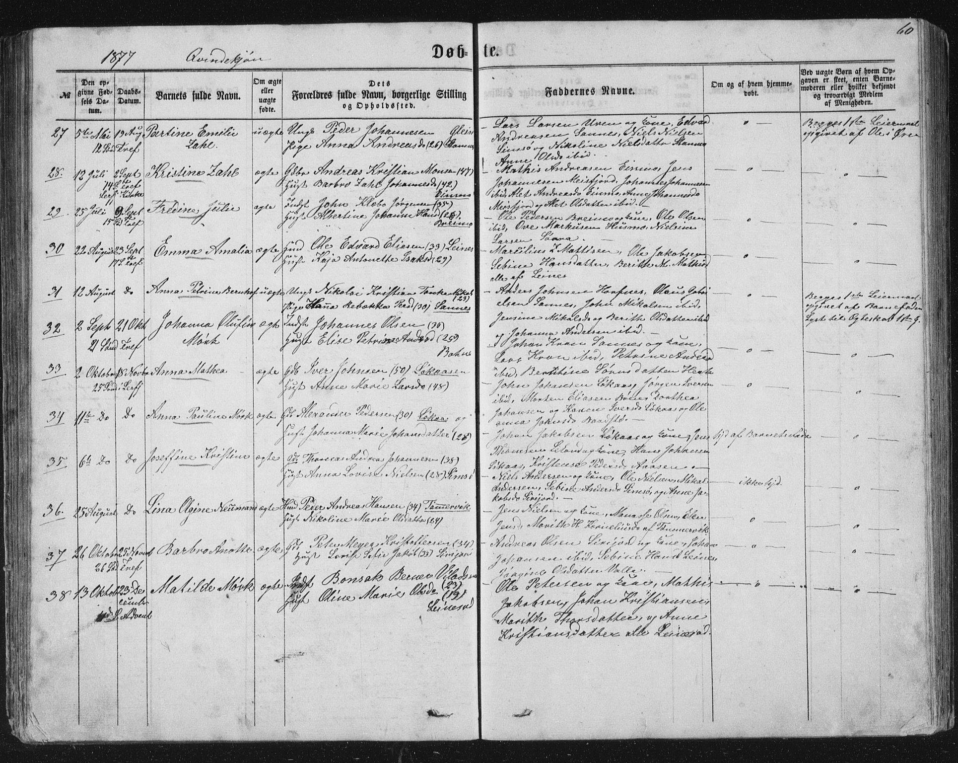 Ministerialprotokoller, klokkerbøker og fødselsregistre - Nordland, AV/SAT-A-1459/831/L0476: Parish register (copy) no. 831C03, 1866-1877, p. 60