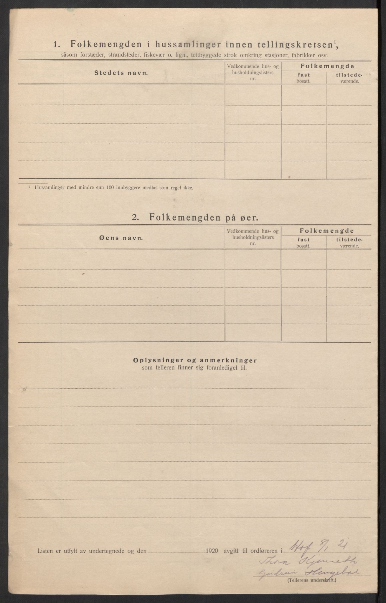 SAH, 1920 census for Hof, 1920, p. 23