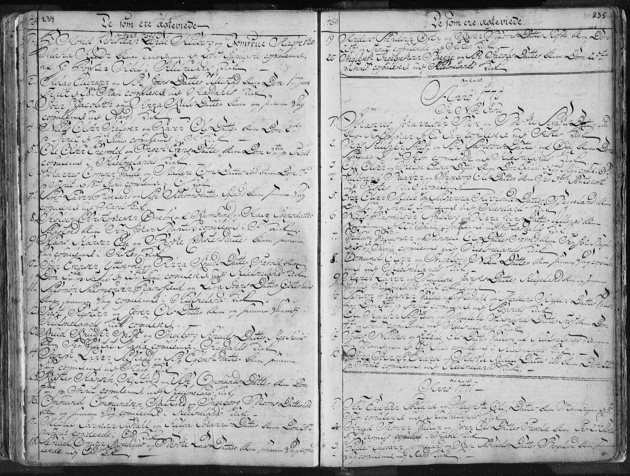 Hjelmeland sokneprestkontor, SAST/A-101843/01/IV/L0001: Parish register (official) no. A 1, 1760-1799, p. 234-235