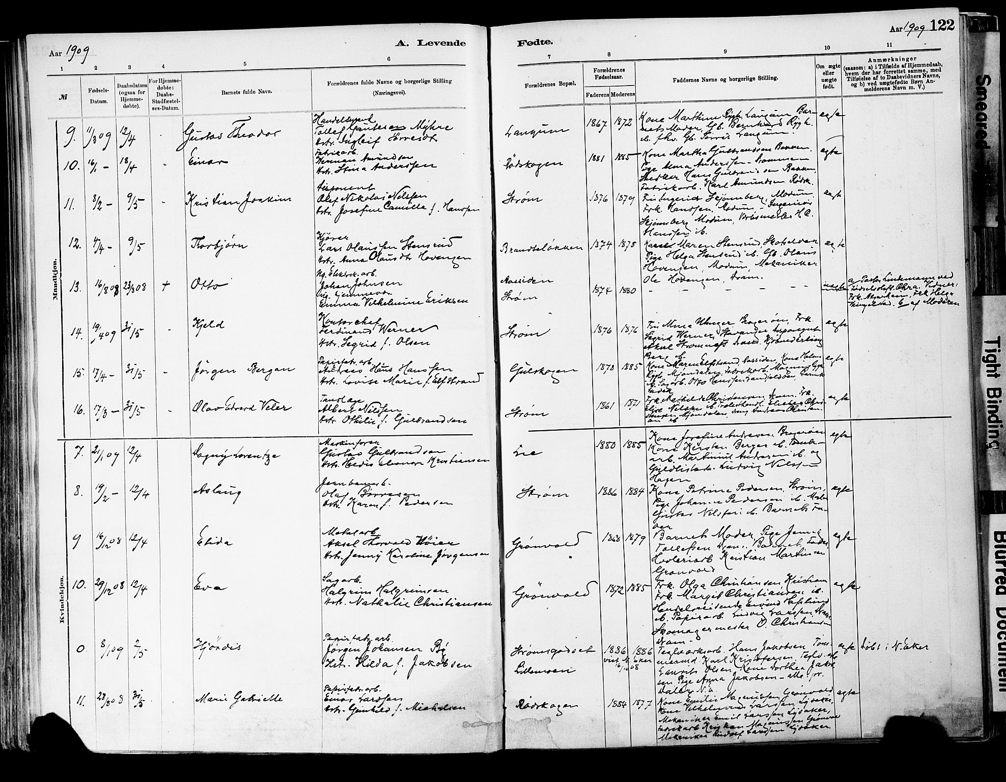 Strømsgodset kirkebøker, AV/SAKO-A-324/F/Fa/L0001: Parish register (official) no. 1, 1885-1909, p. 122