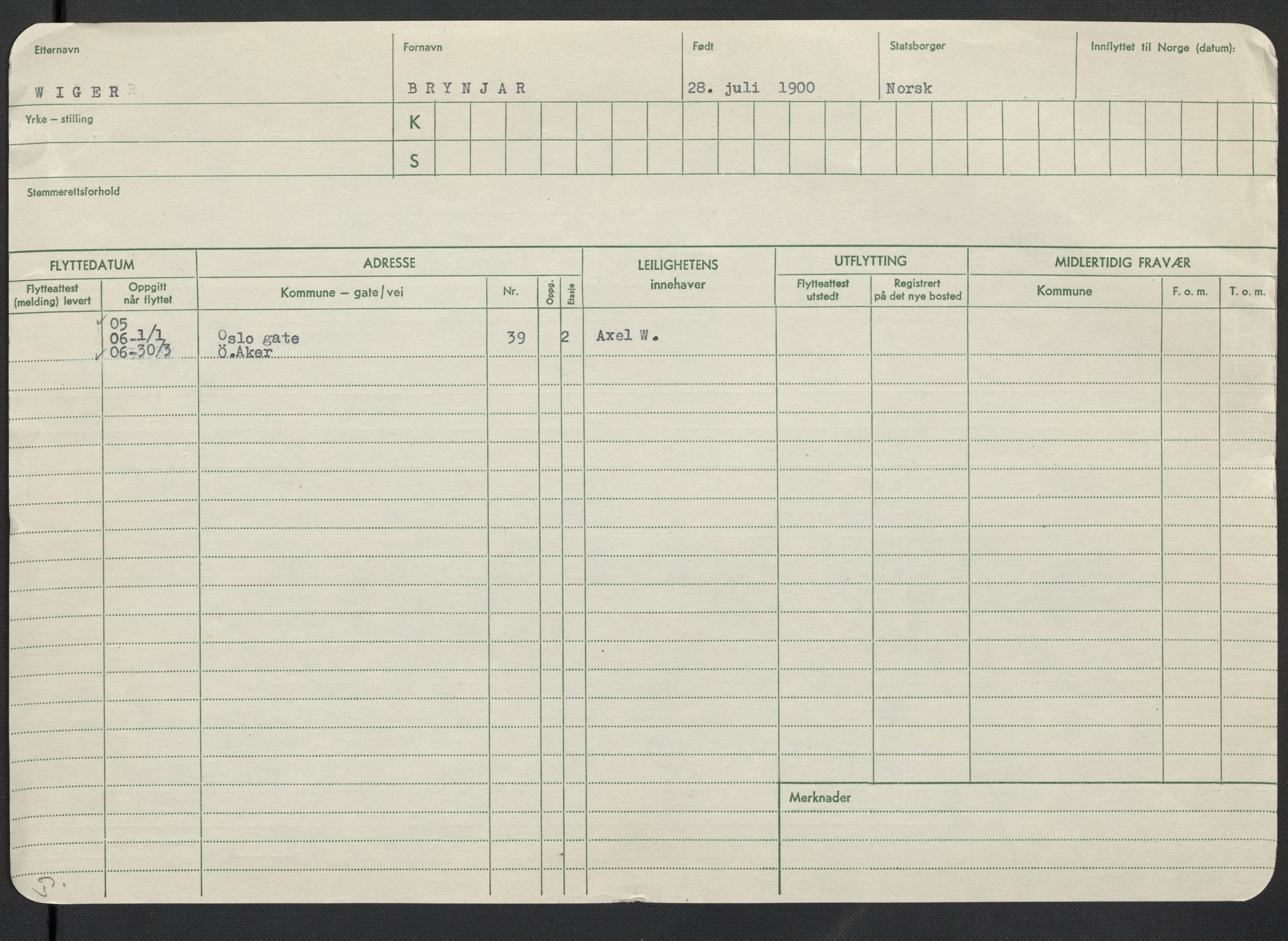 Oslo folkeregister, Registerkort, AV/SAO-A-11715/F/Fa/Fac/L0011: Menn, 1906-1914, p. 829a