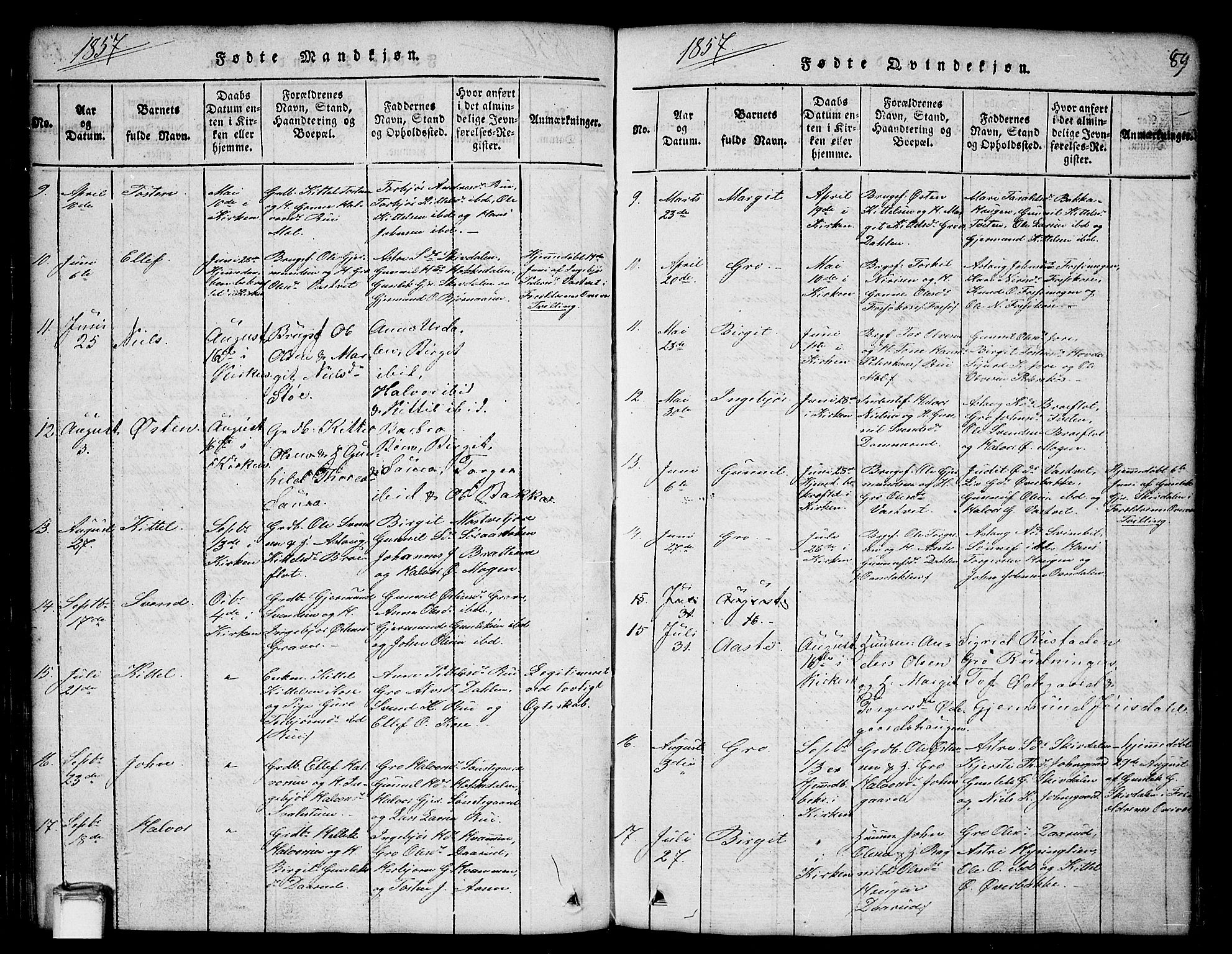 Gransherad kirkebøker, AV/SAKO-A-267/G/Gb/L0001: Parish register (copy) no. II 1, 1815-1860, p. 89