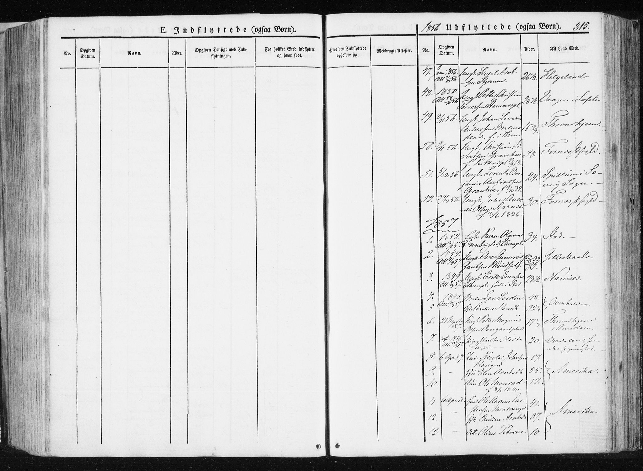 Ministerialprotokoller, klokkerbøker og fødselsregistre - Nord-Trøndelag, SAT/A-1458/741/L0393: Parish register (official) no. 741A07, 1849-1863, p. 315