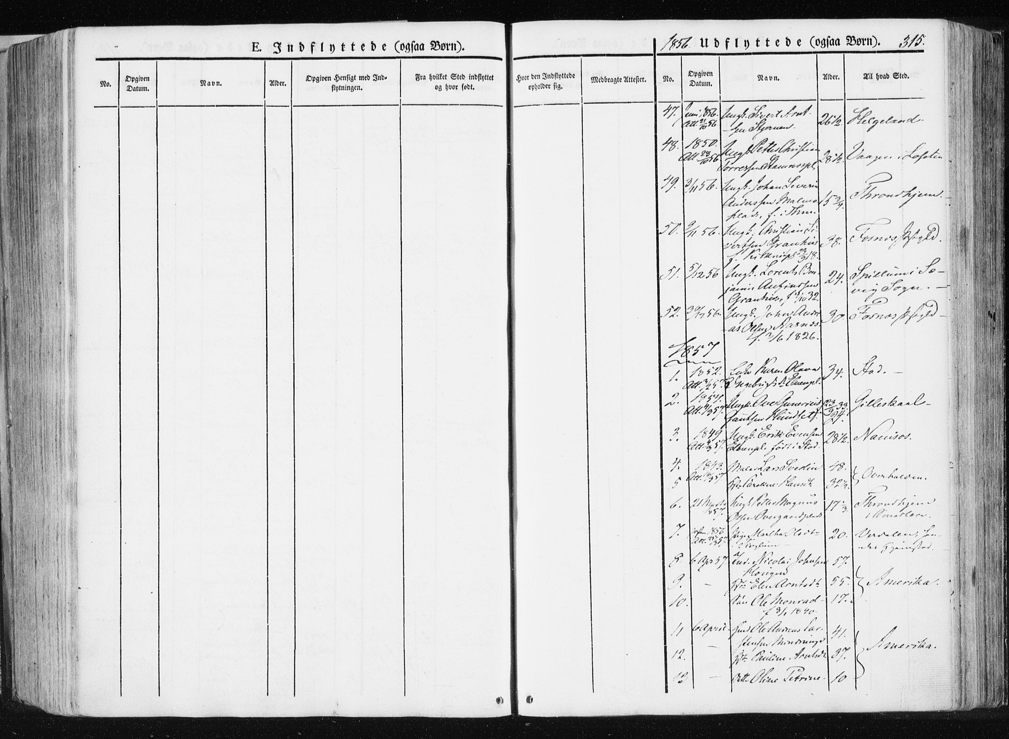 Ministerialprotokoller, klokkerbøker og fødselsregistre - Nord-Trøndelag, AV/SAT-A-1458/741/L0393: Parish register (official) no. 741A07, 1849-1863, p. 315