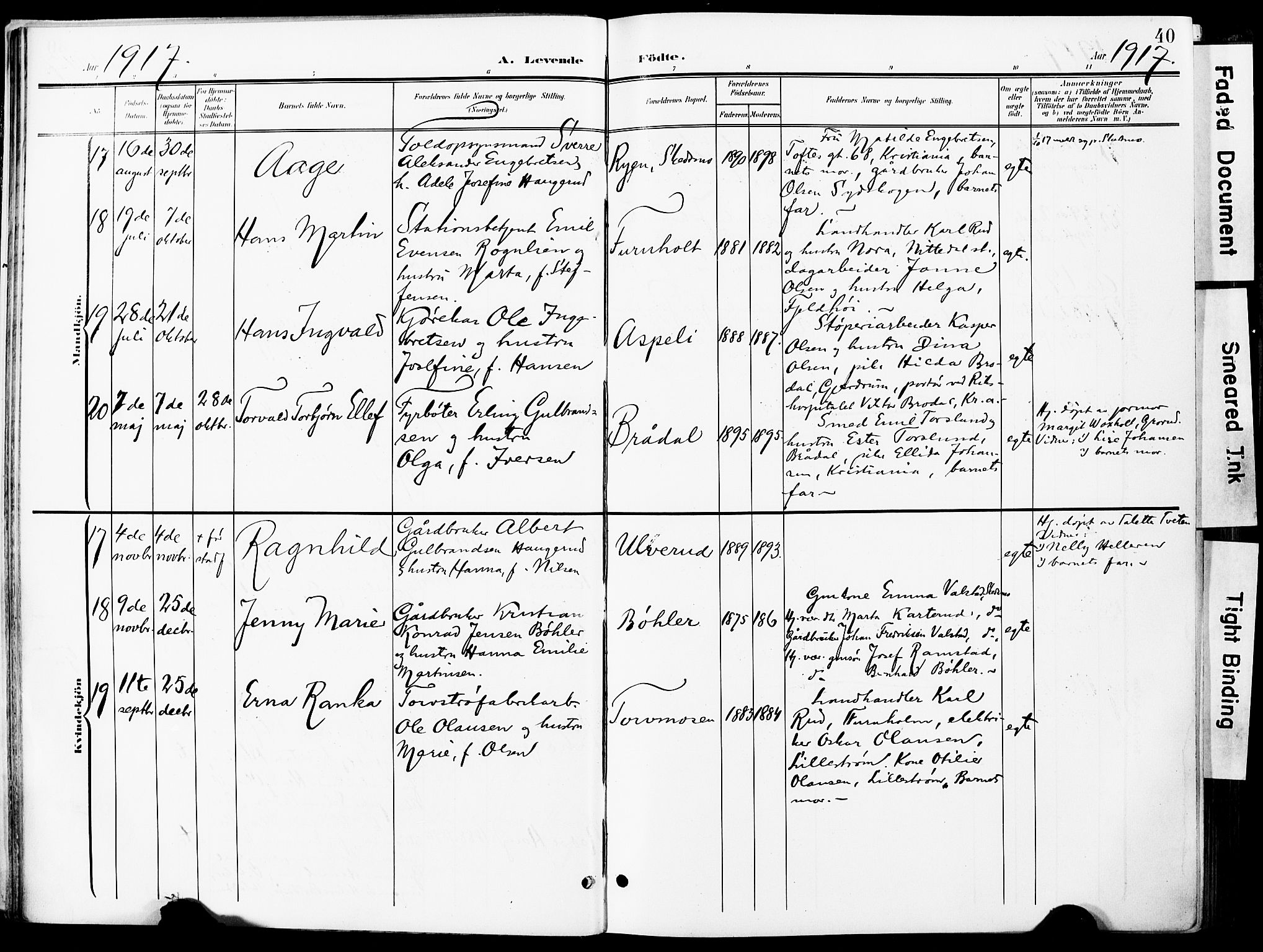 Nittedal prestekontor Kirkebøker, AV/SAO-A-10365a/F/Fa/L0008: Parish register (official) no. I 8, 1902-1926, p. 40