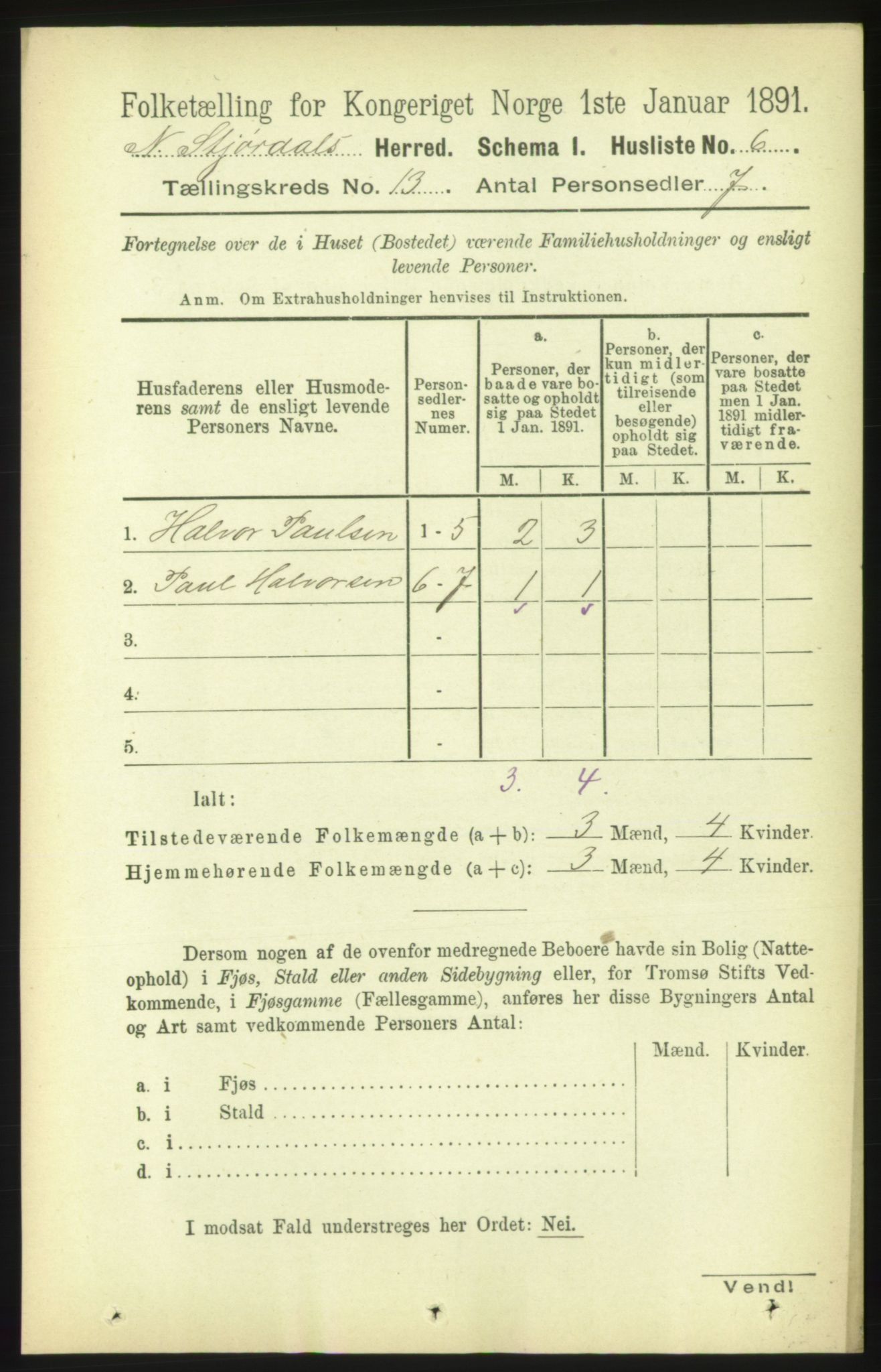 RA, 1891 census for 1714 Nedre Stjørdal, 1891, p. 6181