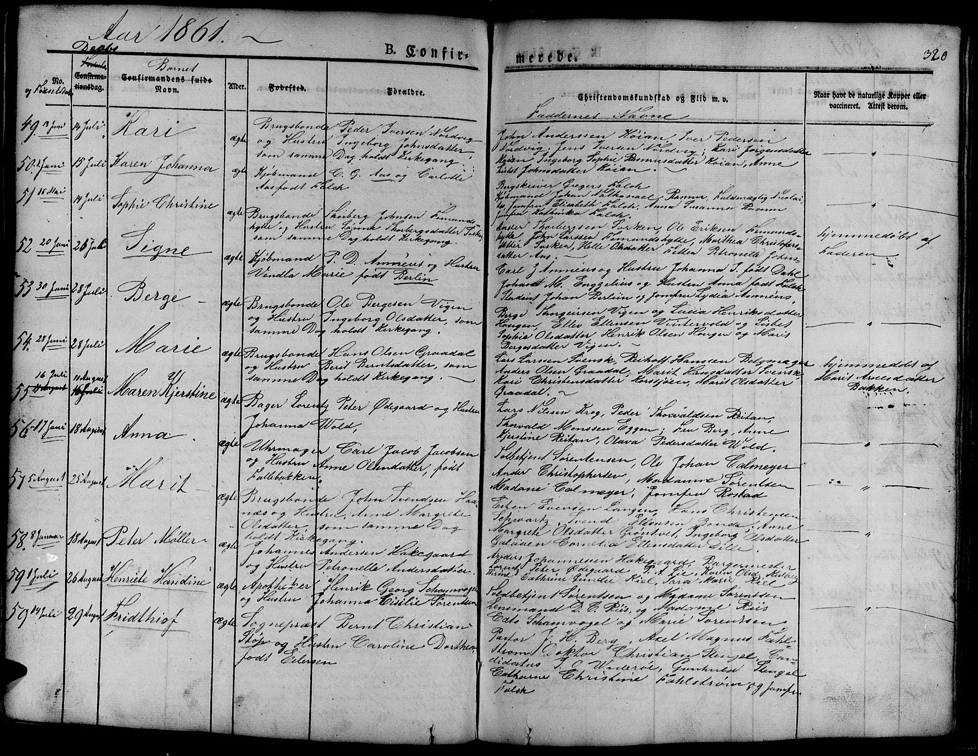 Ministerialprotokoller, klokkerbøker og fødselsregistre - Sør-Trøndelag, AV/SAT-A-1456/681/L0938: Parish register (copy) no. 681C02, 1829-1879, p. 320