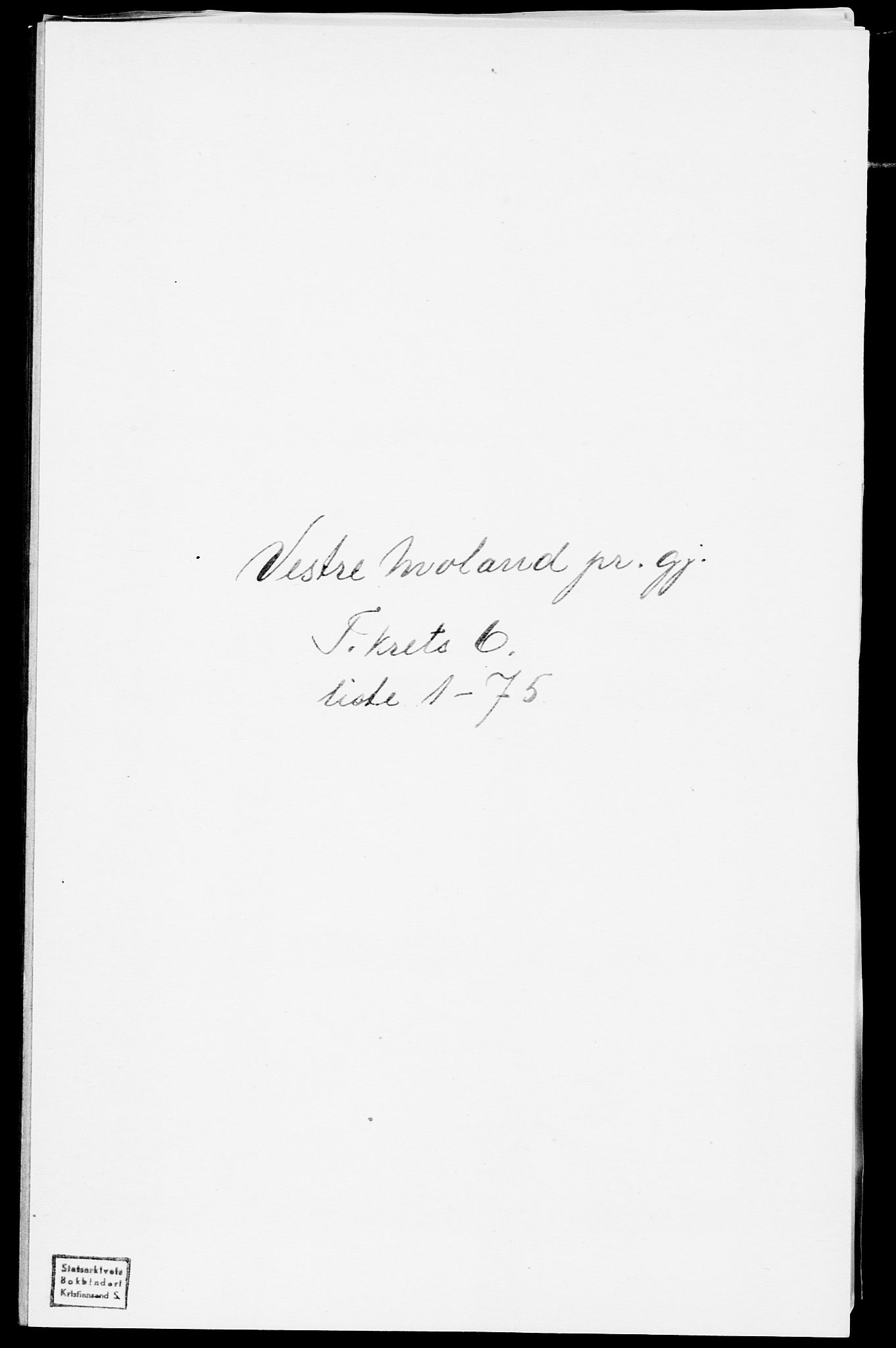 SAK, 1875 census for 0926L Vestre Moland/Vestre Moland, 1875, p. 777