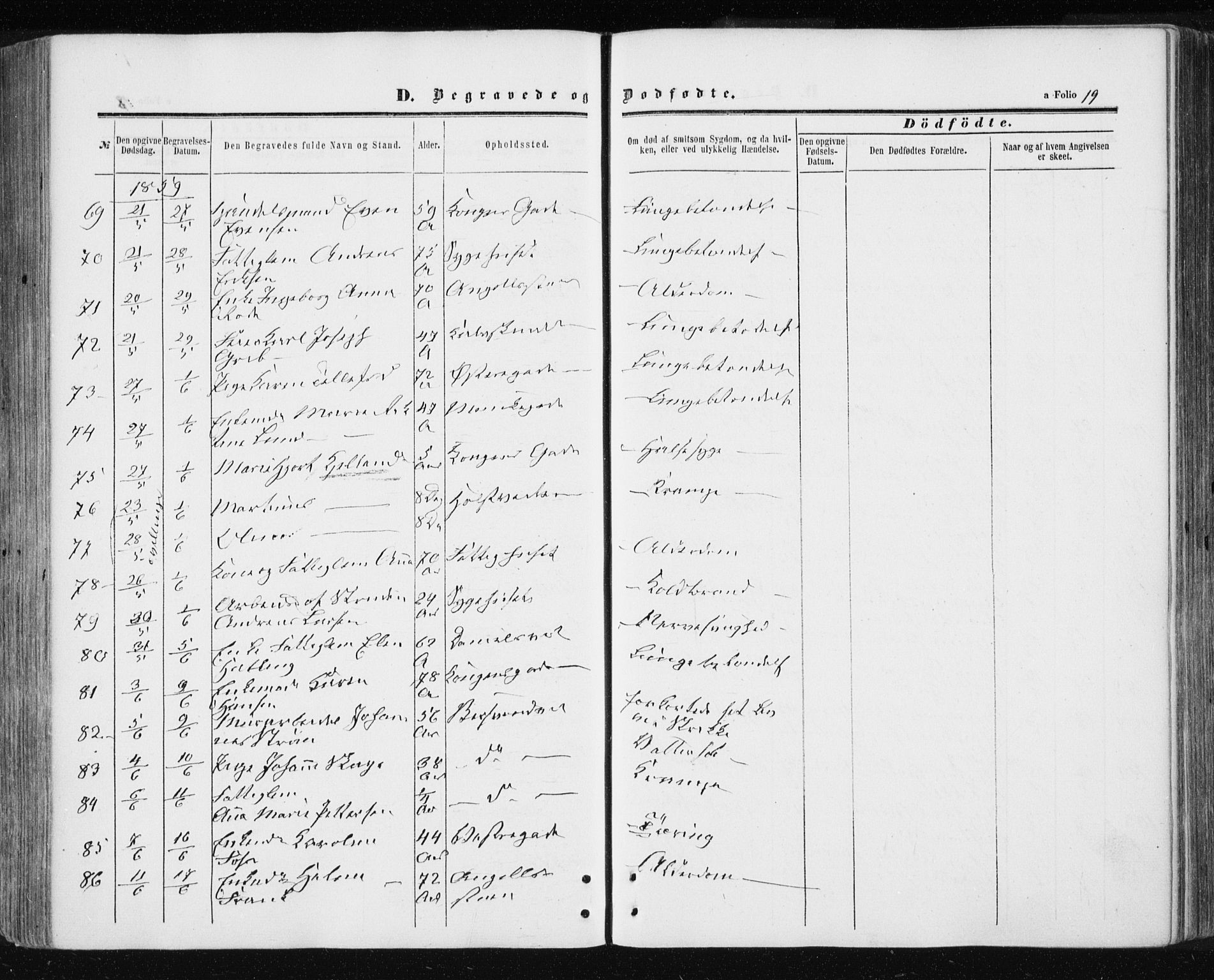 Ministerialprotokoller, klokkerbøker og fødselsregistre - Sør-Trøndelag, AV/SAT-A-1456/601/L0053: Parish register (official) no. 601A21, 1857-1865, p. 19