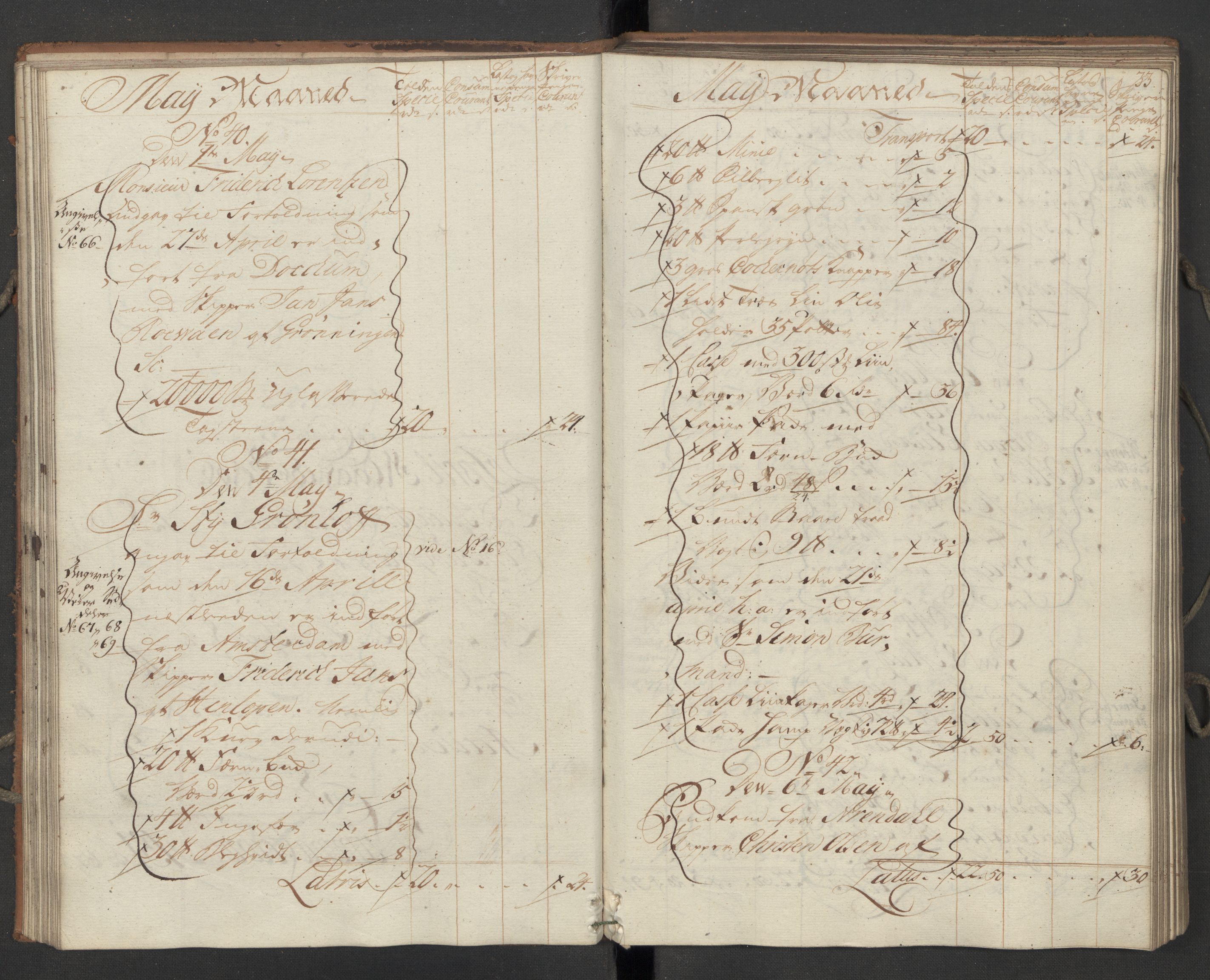 Generaltollkammeret, tollregnskaper, AV/RA-EA-5490/R09/L0033/0001: Tollregnskaper Holmestrand / Inngående hovedtollbok, 1762, p. 32b-33a