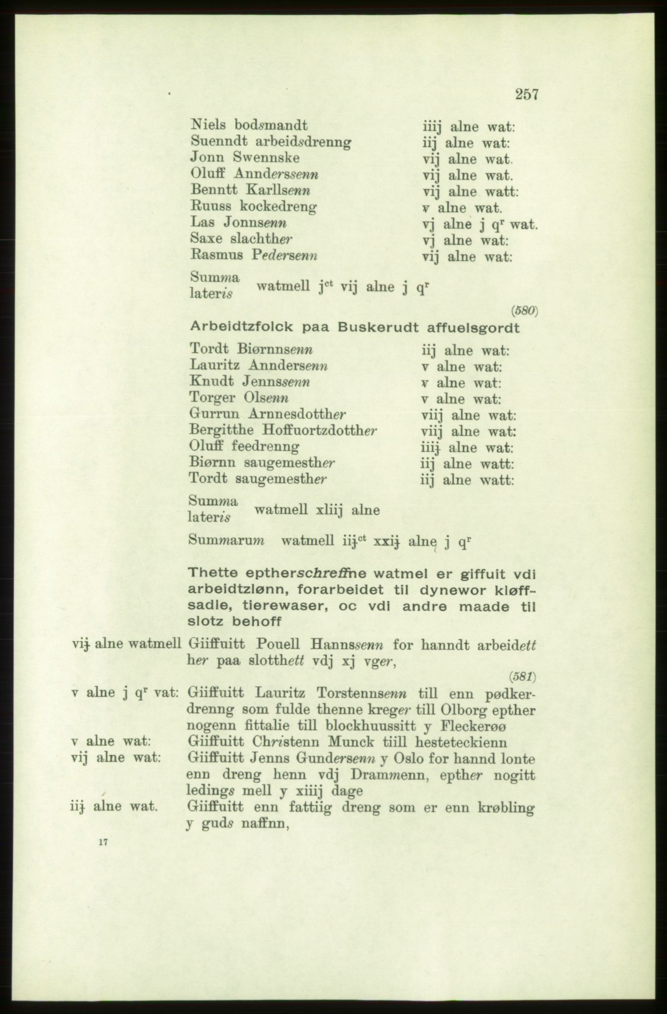 Publikasjoner utgitt av Arkivverket, PUBL/PUBL-001/C/0001: Bind 1: Rekneskap for Akershus len 1557-1558, 1557-1558, p. 257