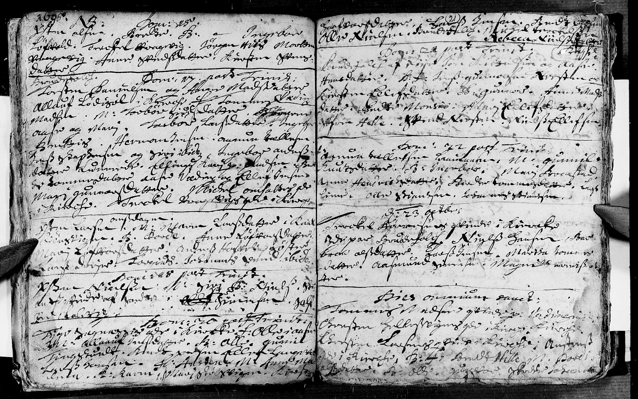 Øyestad sokneprestkontor, AV/SAK-1111-0049/F/Fa/L0002: Parish register (official) no. A 2, 1692-1722, p. 21