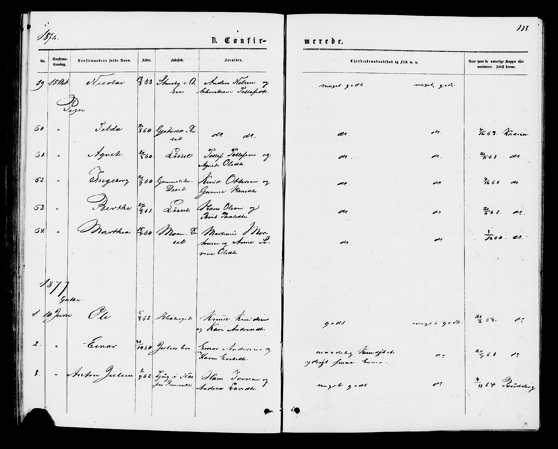 Åmot prestekontor, Hedmark, SAH/PREST-056/H/Ha/Haa/L0009: Parish register (official) no. 9, 1875-1883, p. 113