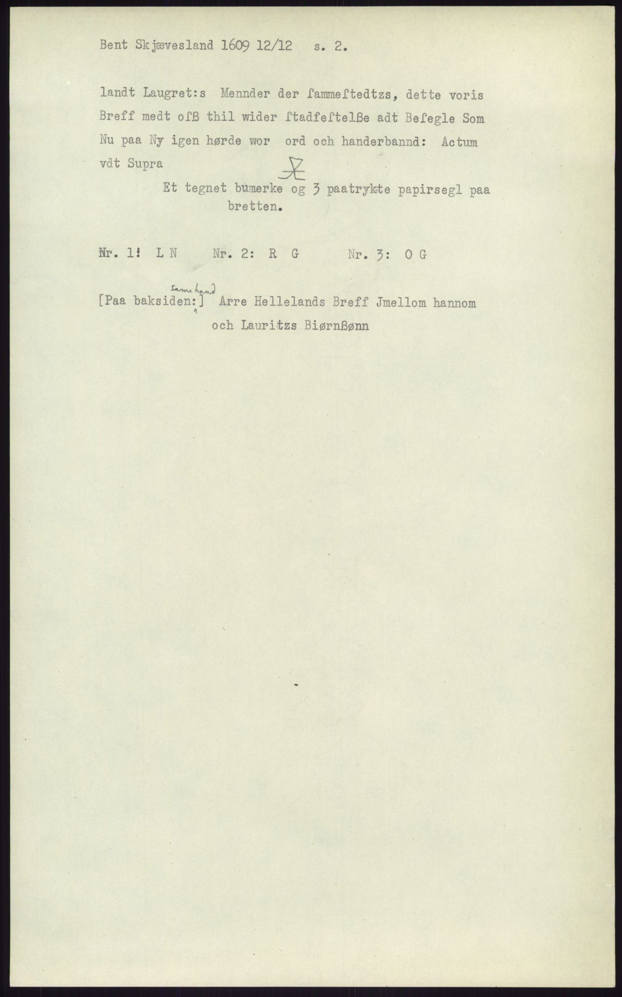 Samlinger til kildeutgivelse, Diplomavskriftsamlingen, AV/RA-EA-4053/H/Ha, p. 2801