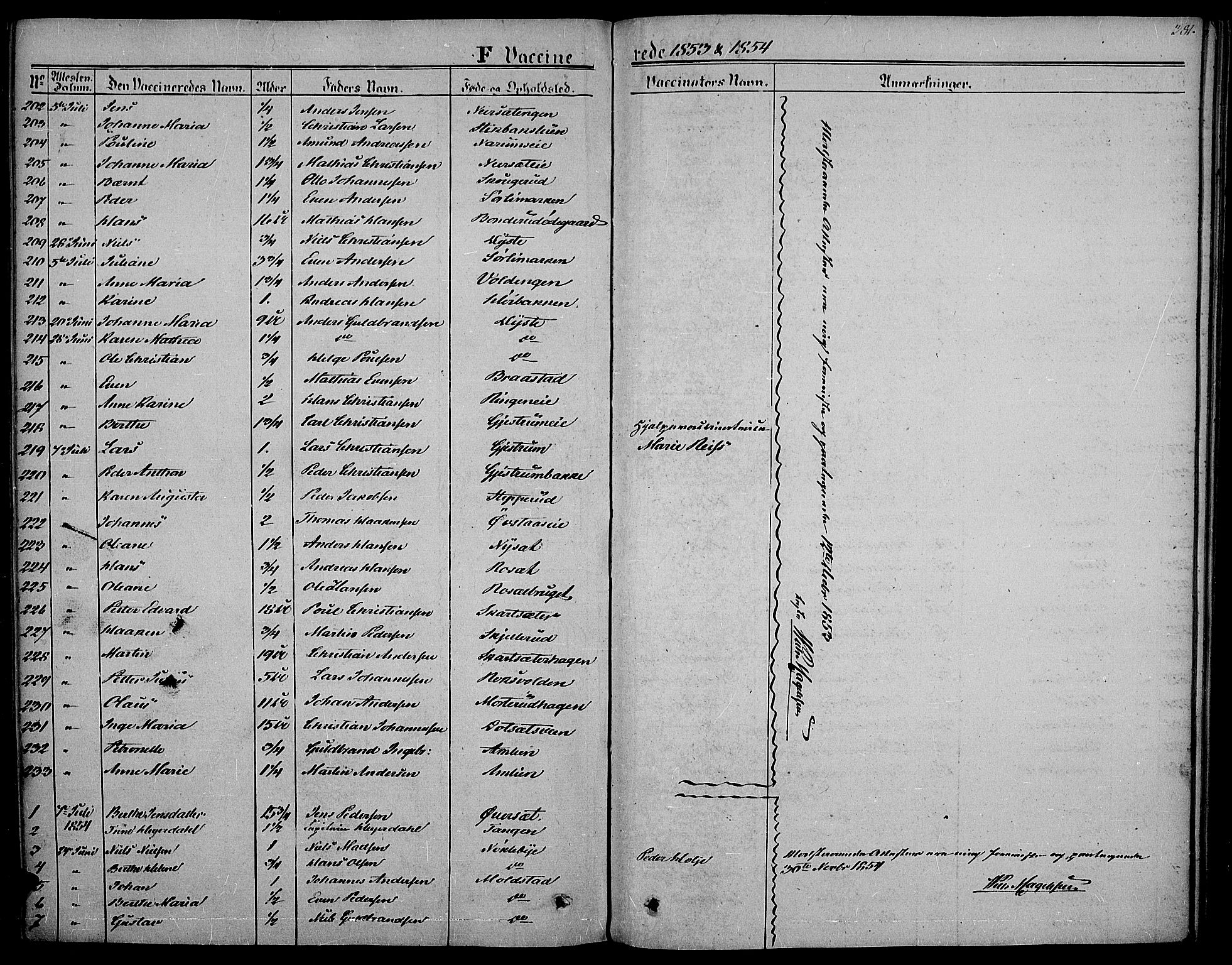 Vestre Toten prestekontor, SAH/PREST-108/H/Ha/Haa/L0005: Parish register (official) no. 5, 1850-1855, p. 381