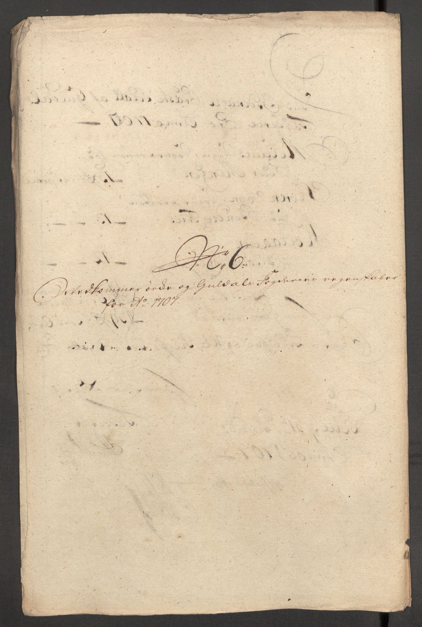 Rentekammeret inntil 1814, Reviderte regnskaper, Fogderegnskap, AV/RA-EA-4092/R60/L3957: Fogderegnskap Orkdal og Gauldal, 1707, p. 203