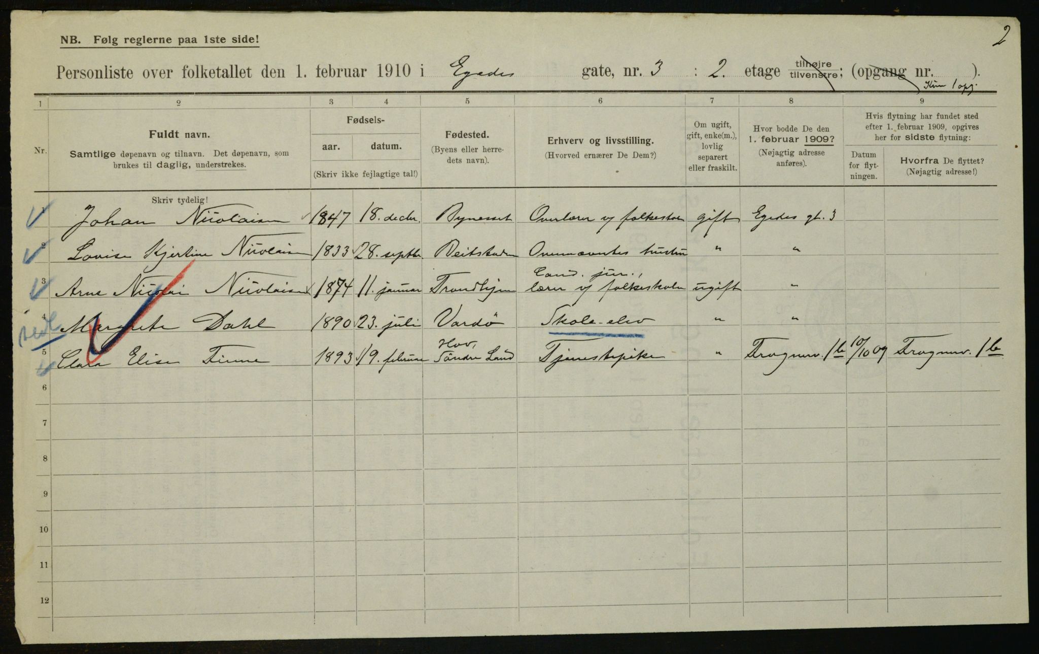 OBA, Municipal Census 1910 for Kristiania, 1910, p. 17800