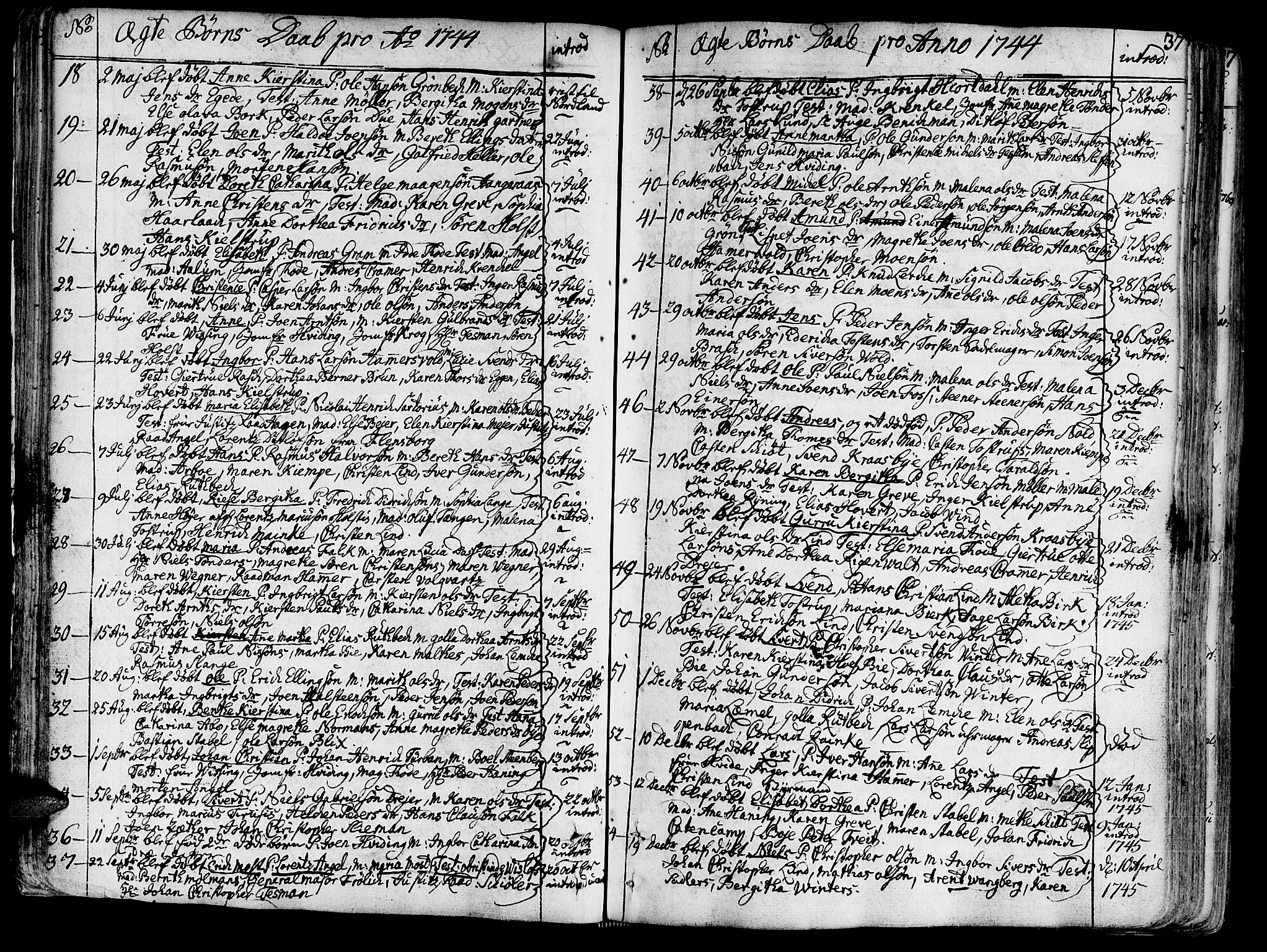 Ministerialprotokoller, klokkerbøker og fødselsregistre - Sør-Trøndelag, AV/SAT-A-1456/602/L0103: Parish register (official) no. 602A01, 1732-1774, p. 37
