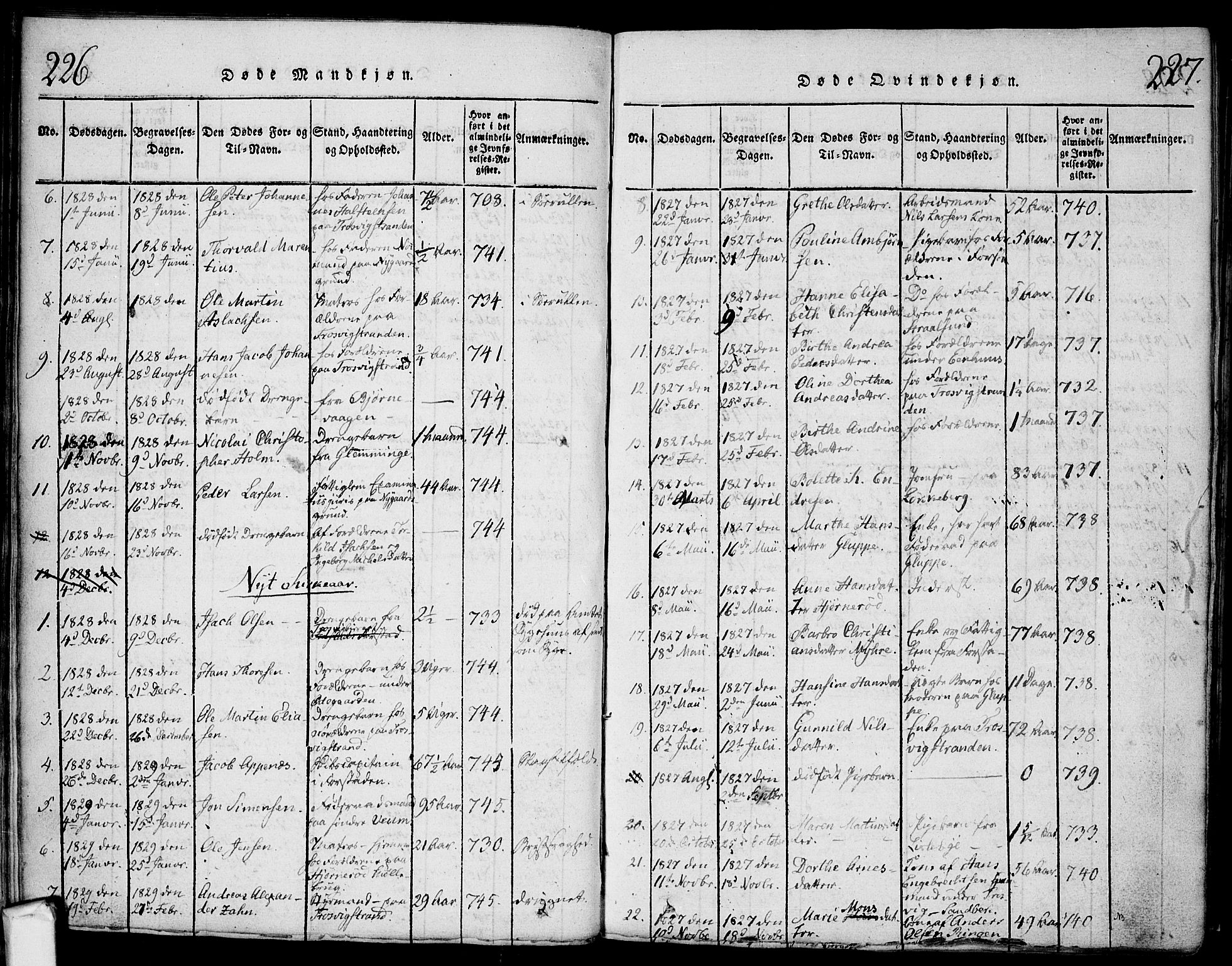 Glemmen prestekontor Kirkebøker, AV/SAO-A-10908/F/Fa/L0004: Parish register (official) no. 4, 1816-1838, p. 226-227