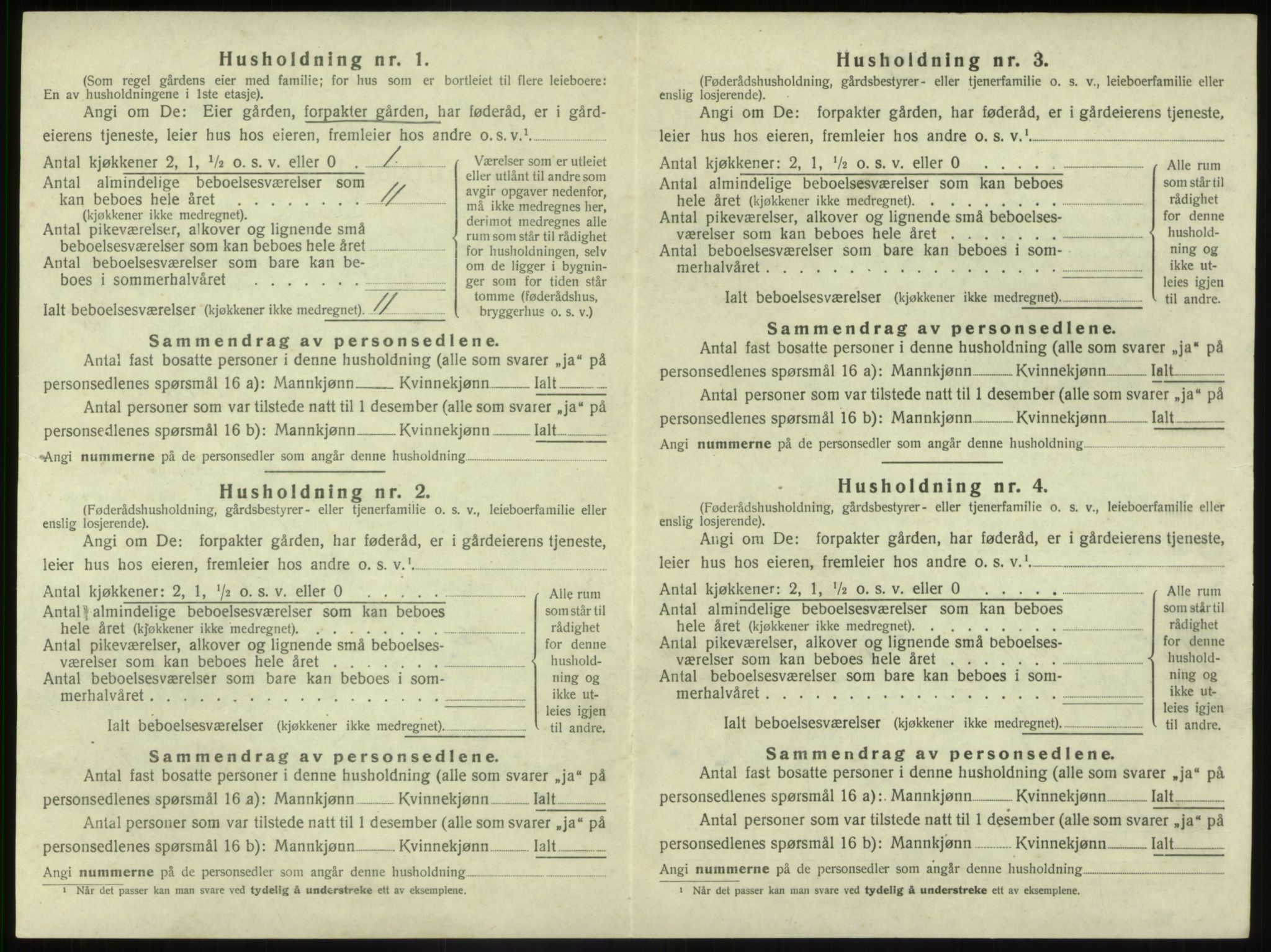 SAB, 1920 census for Førde, 1920, p. 800