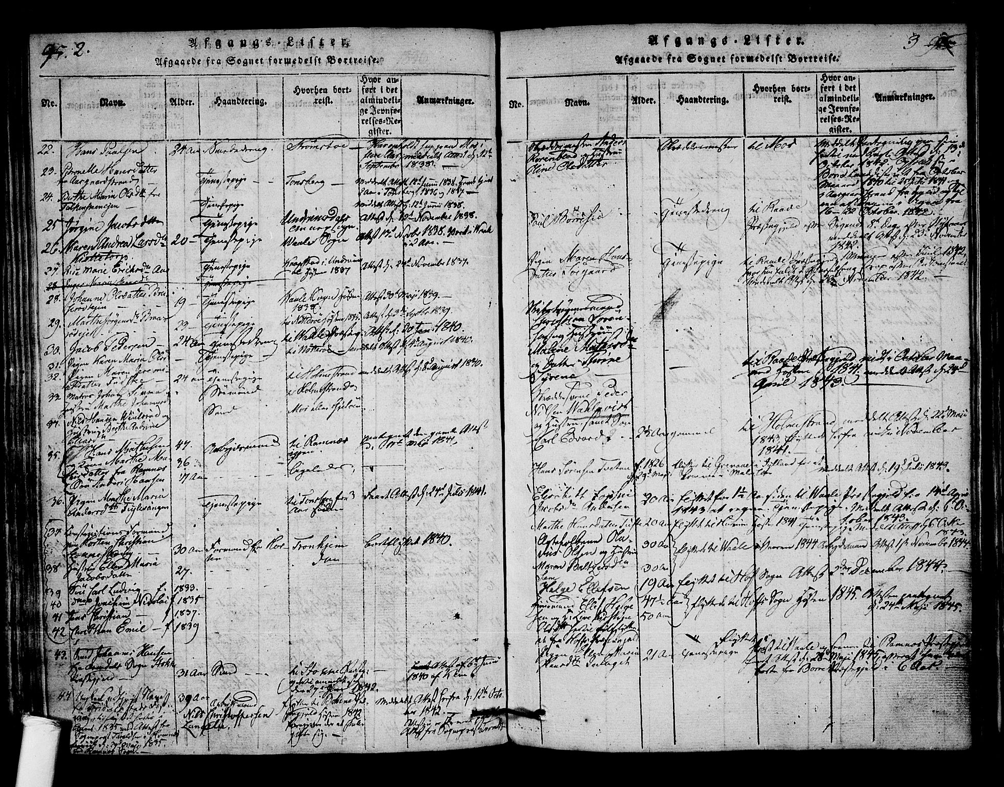 Borre kirkebøker, SAKO/A-338/F/Fa/L0004: Parish register (official) no. I 4, 1815-1845, p. 2-3