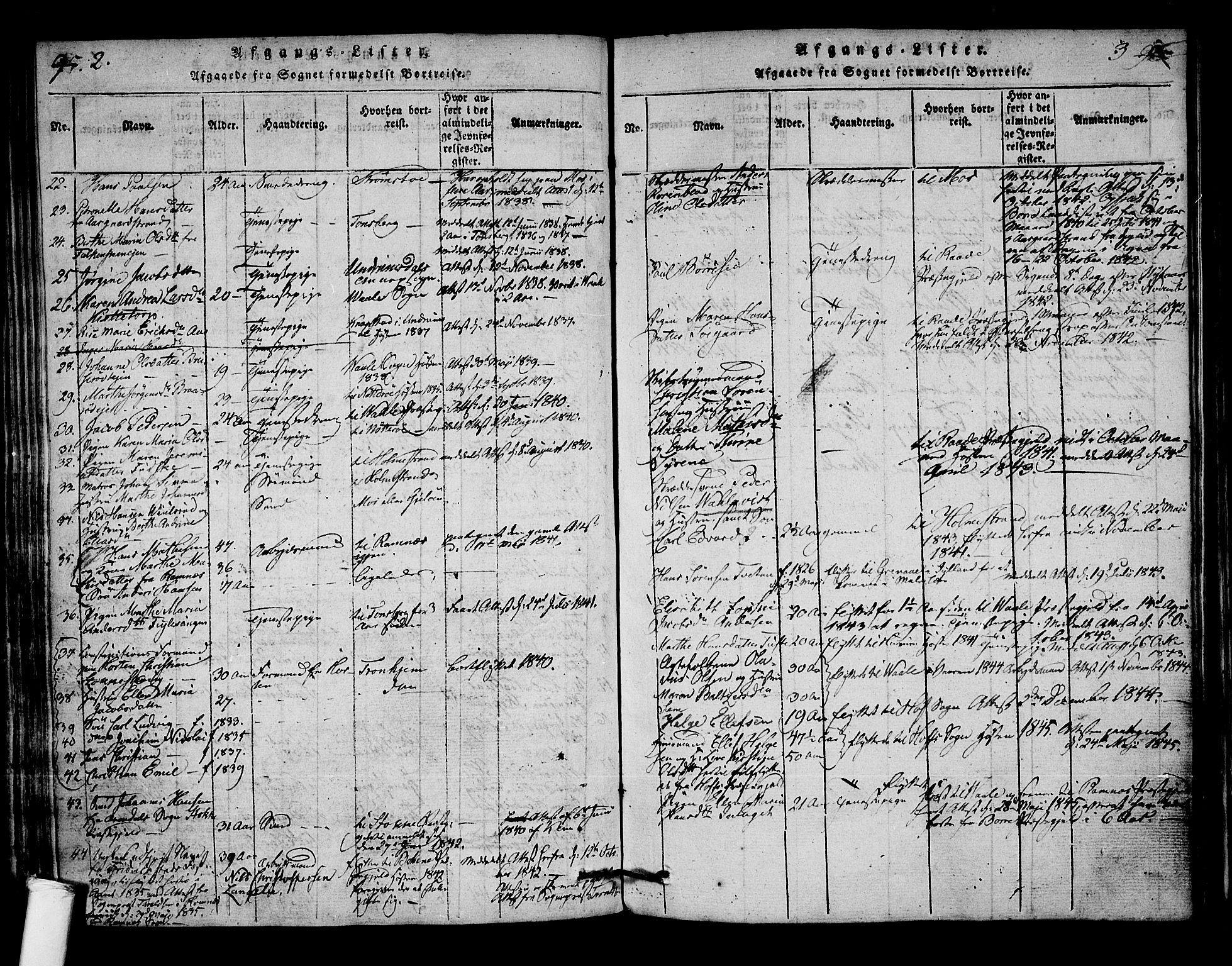 Borre kirkebøker, AV/SAKO-A-338/F/Fa/L0004: Parish register (official) no. I 4, 1815-1845, p. 2-3