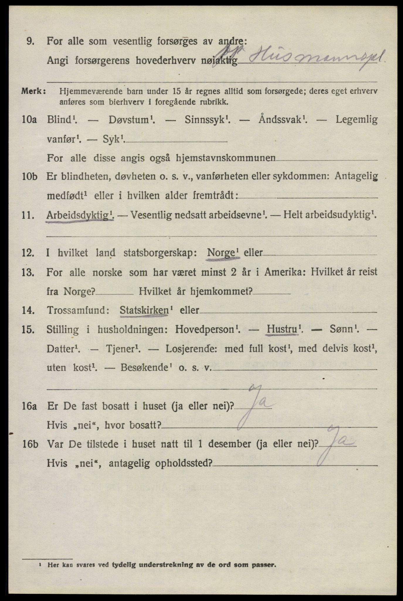 SAO, 1920 census for Høland, 1920, p. 11948