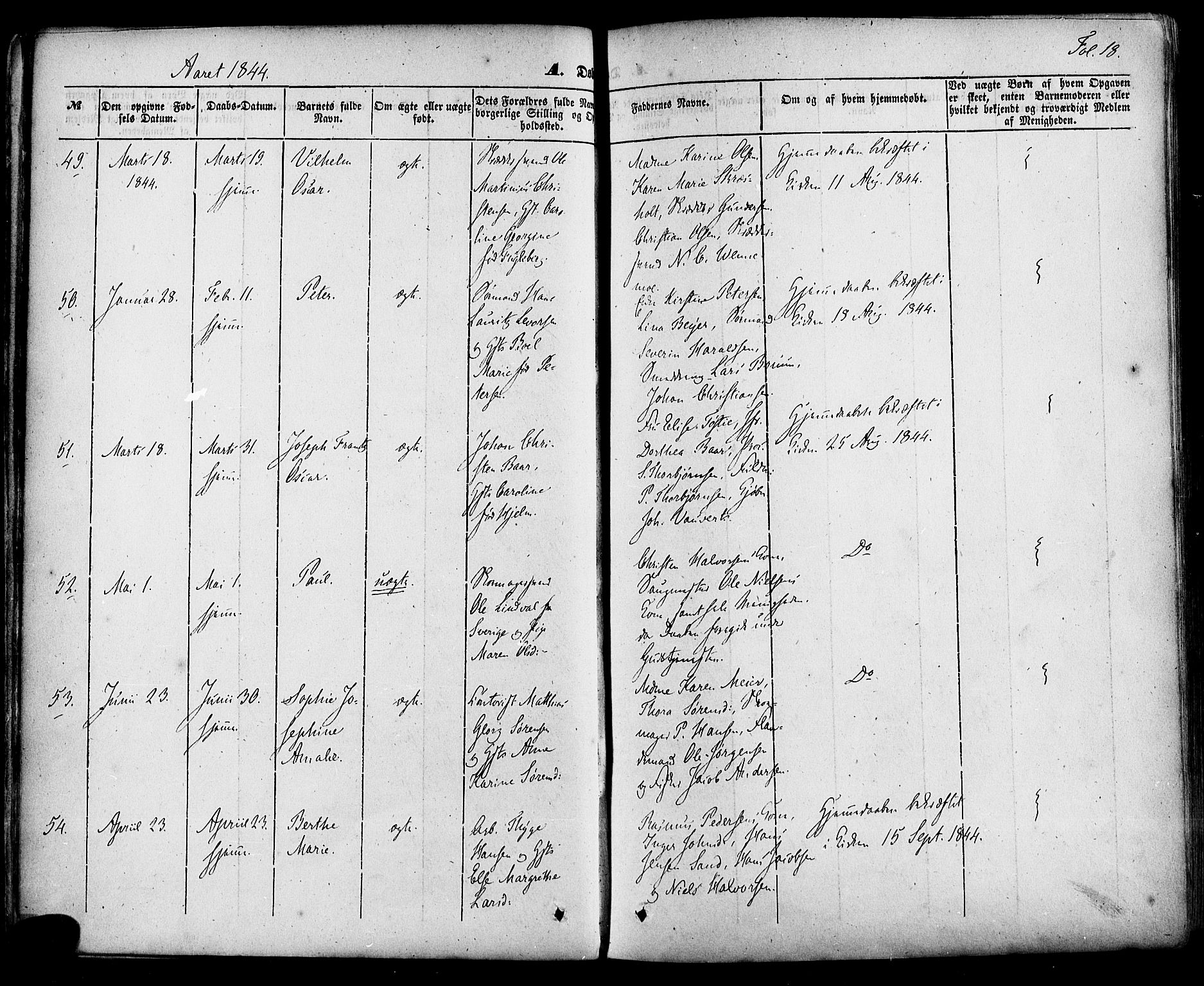 Skien kirkebøker, AV/SAKO-A-302/F/Fa/L0006a: Parish register (official) no. 6A, 1843-1856, p. 18