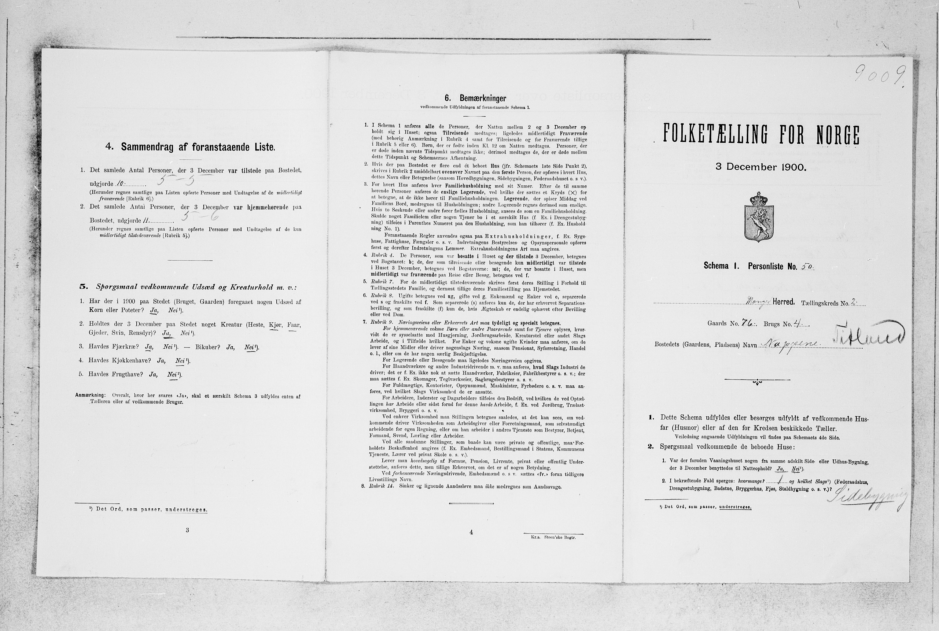 SAB, 1900 census for Manger, 1900, p. 376