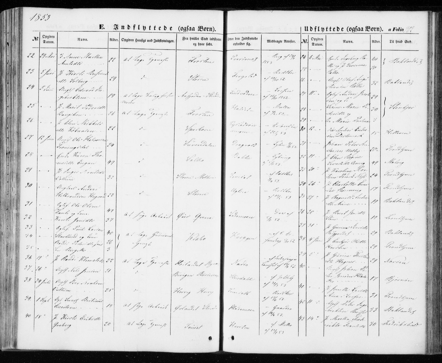 Ministerialprotokoller, klokkerbøker og fødselsregistre - Sør-Trøndelag, AV/SAT-A-1456/606/L0291: Parish register (official) no. 606A06, 1848-1856, p. 302
