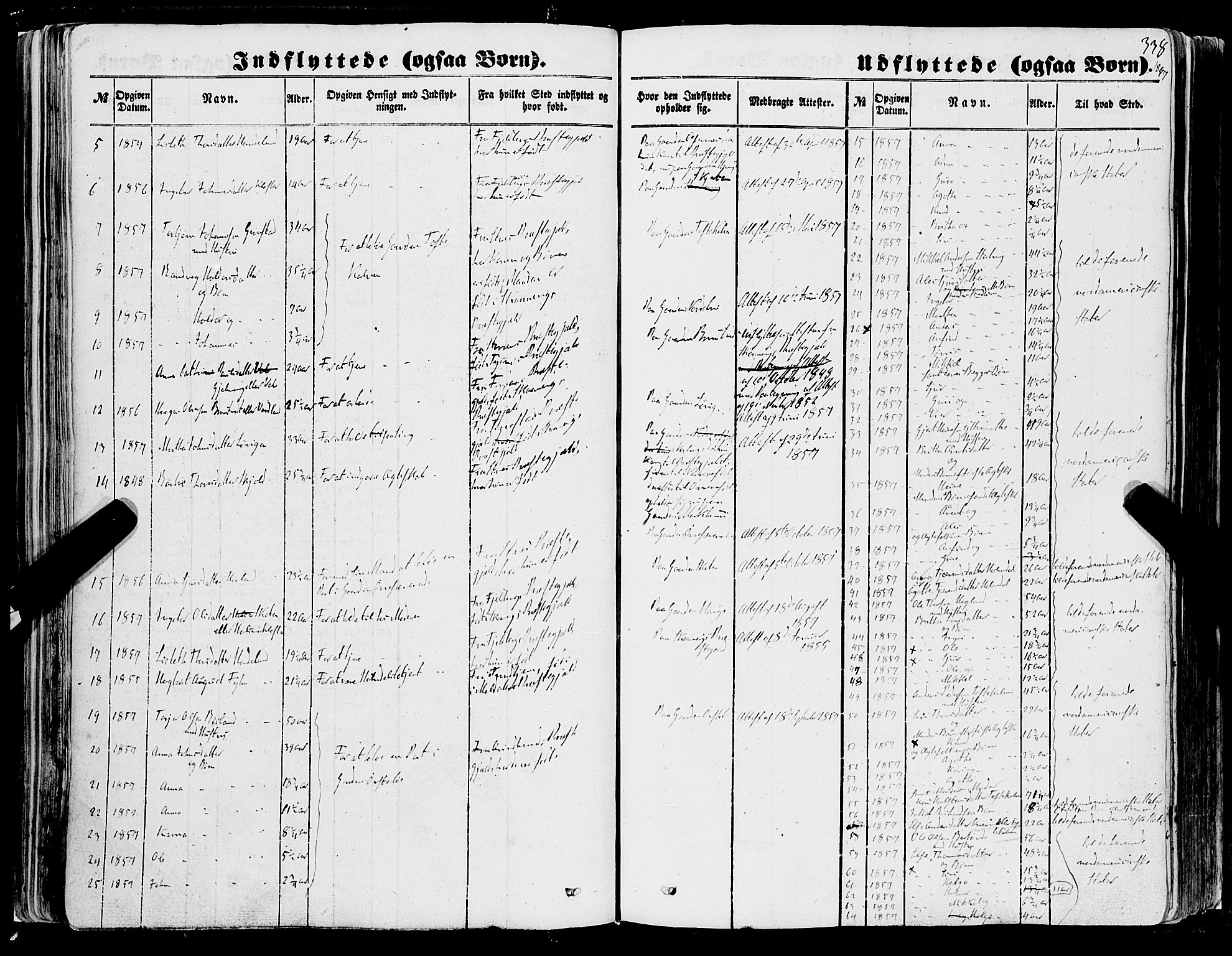 Skånevik sokneprestembete, SAB/A-77801/H/Haa: Parish register (official) no. A 5II, 1848-1869, p. 338
