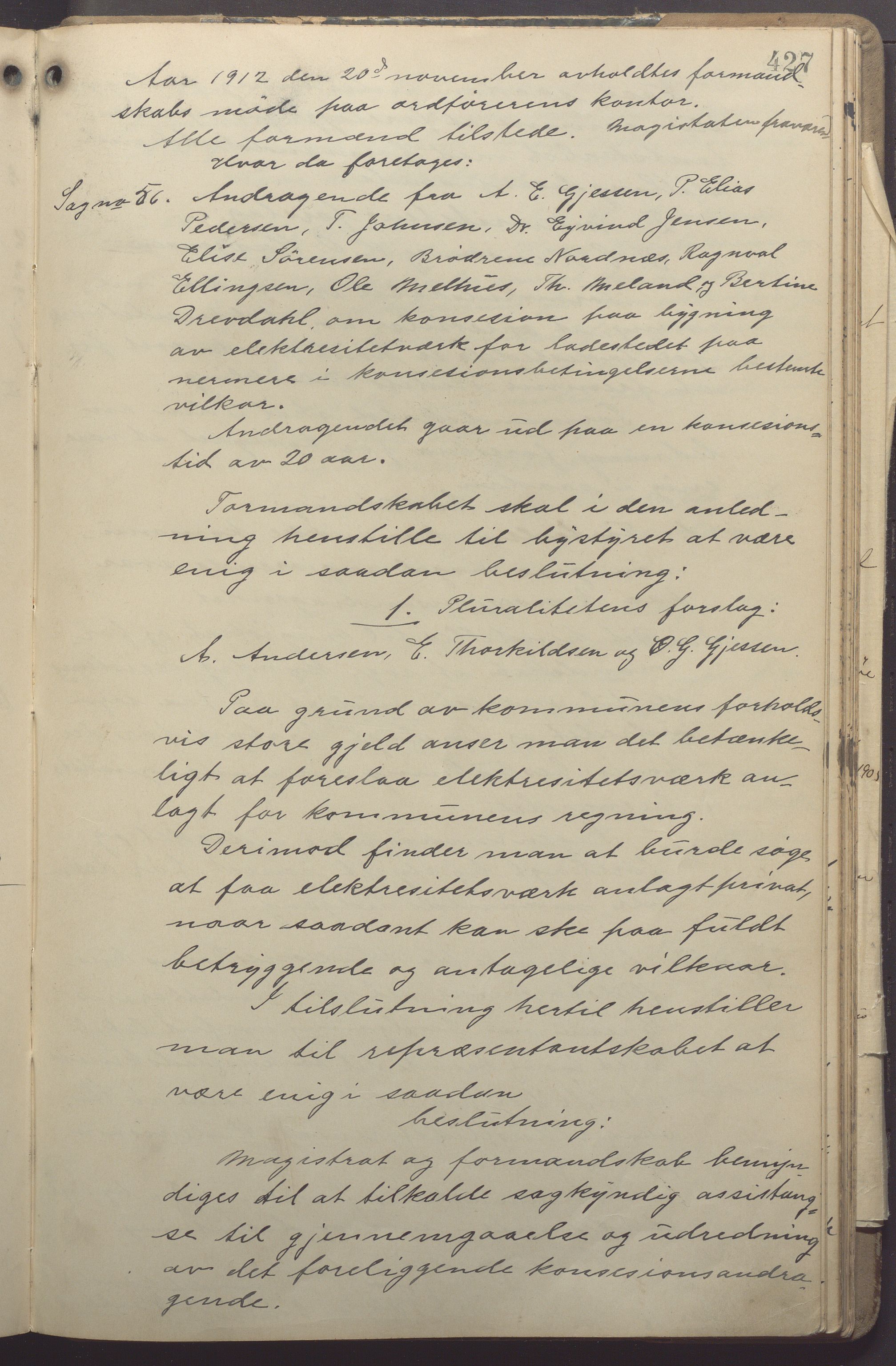 Skudeneshavn kommune - Formannskapet, IKAR/A-361/Aa/L0003: Møtebok, 1903-1913, p. 427