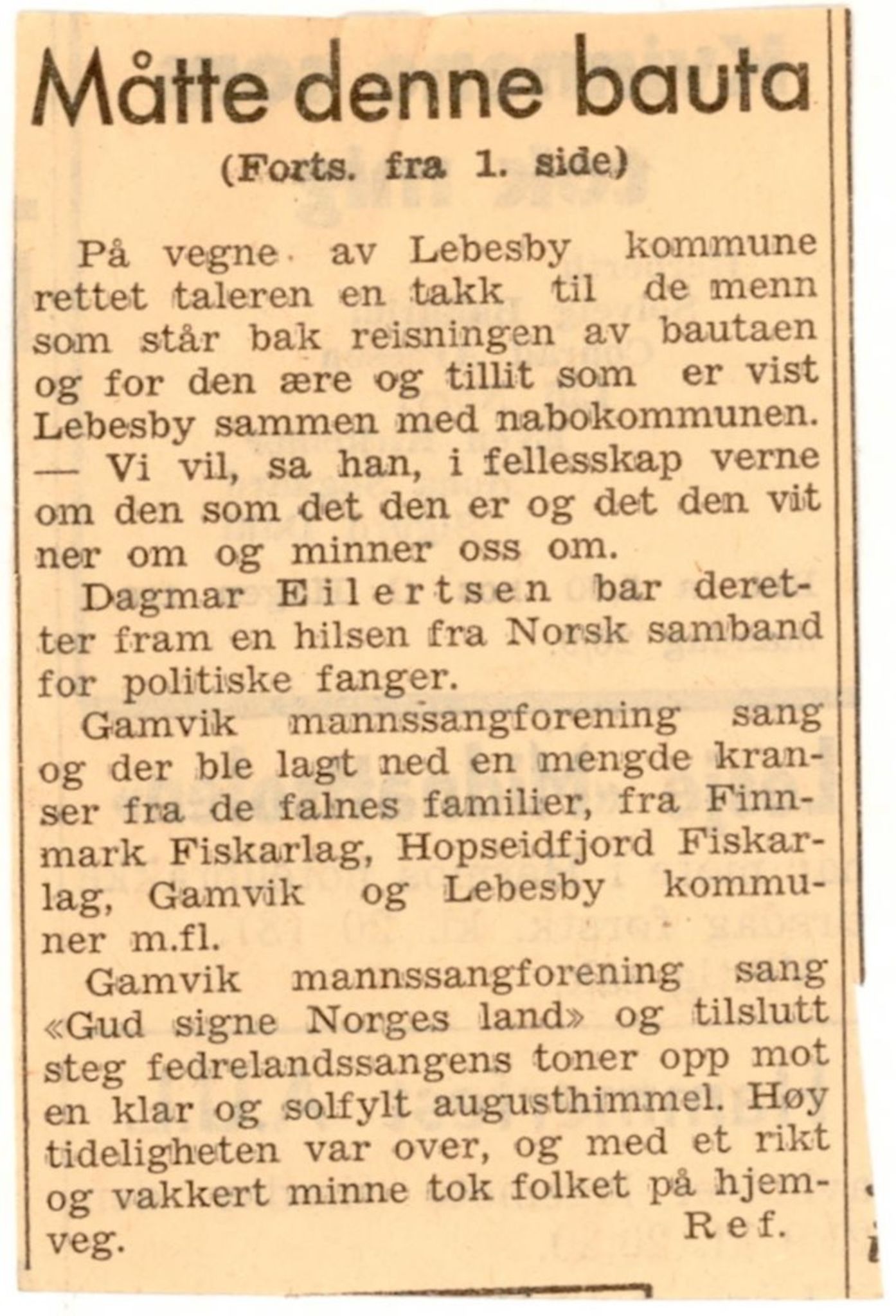 Finnmarkskontorets presse- og opplysningsarkiv , FMFB/A-1198/E/L0003/0017: I Nord-Troms og Finnmark - generelt  / Krigen i Nord-Norge og beretninger om samme, 1946-1948