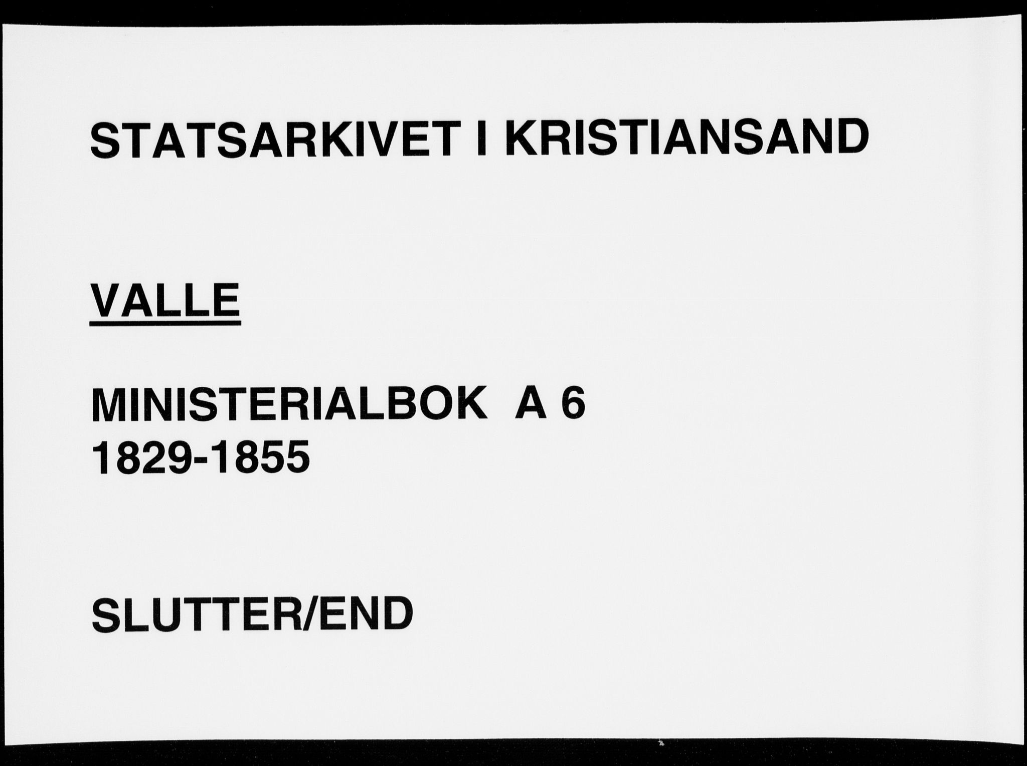 Sør-Audnedal sokneprestkontor, AV/SAK-1111-0039/F/Fa/Fab/L0006: Parish register (official) no. A 6, 1829-1855