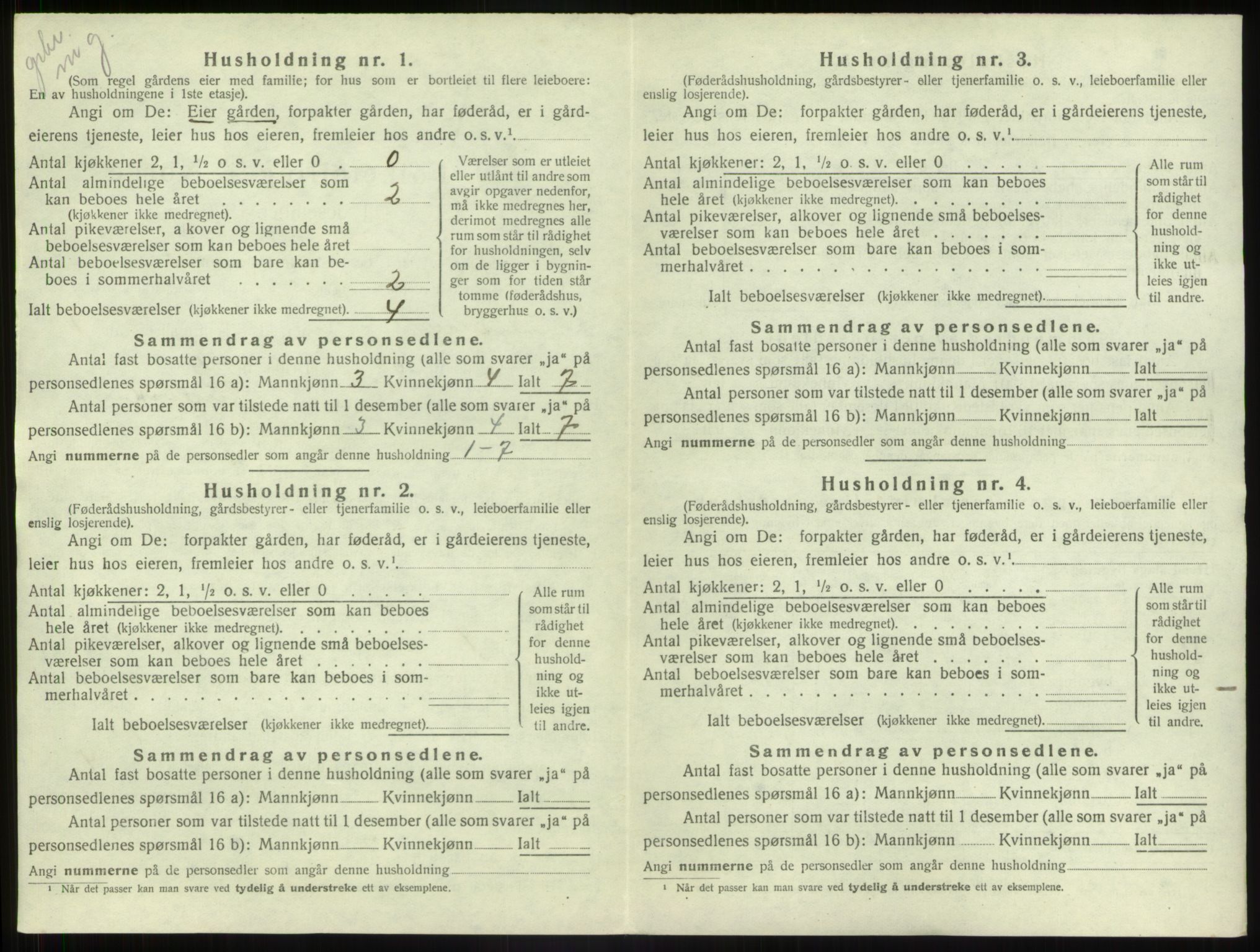 SAB, 1920 census for Naustdal, 1920, p. 10