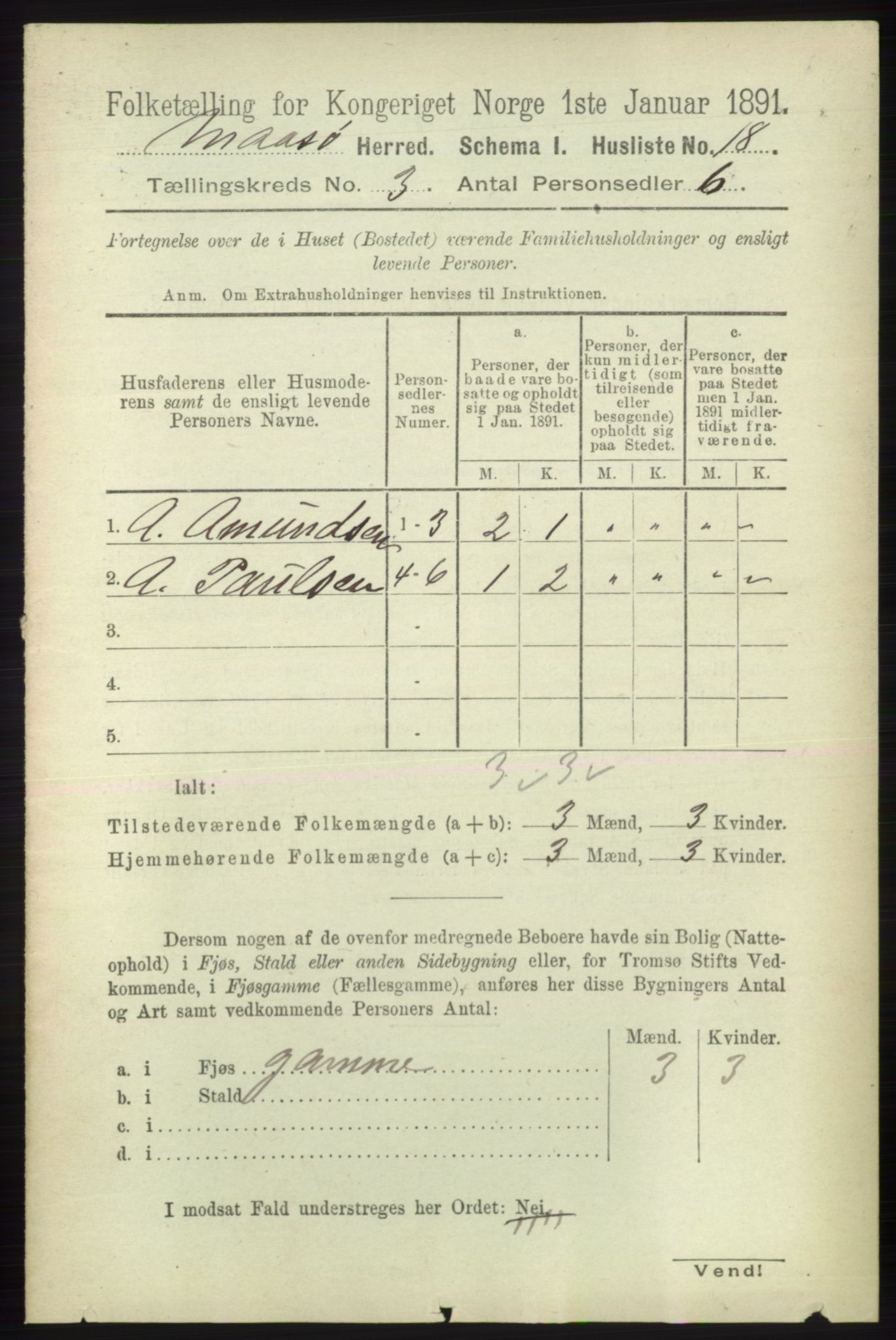 RA, 1891 census for 2018 Måsøy, 1891, p. 379