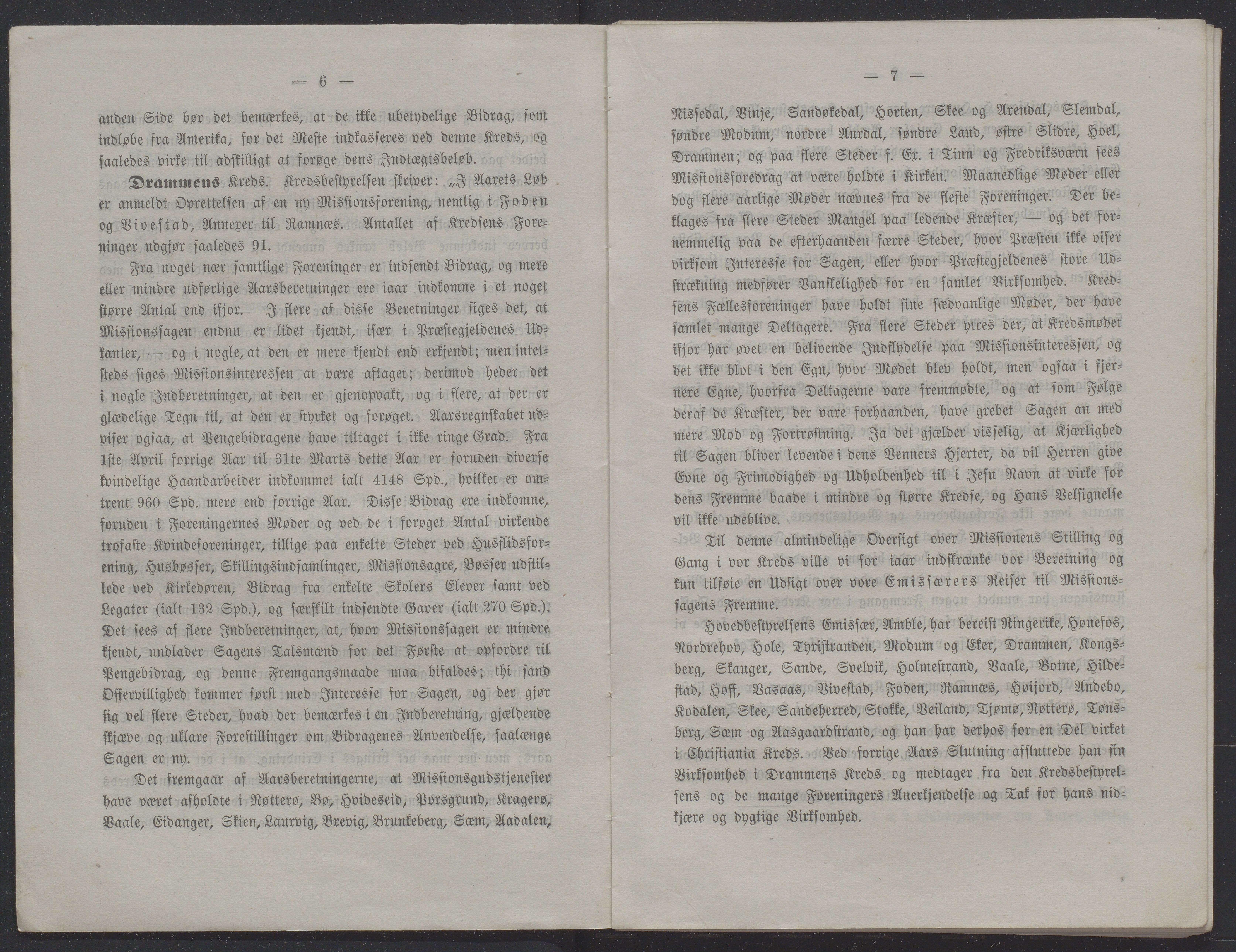 Det Norske Misjonsselskap - hovedadministrasjonen, VID/MA-A-1045/D/Db/Dba/L0338/0001: Beretninger, Bøker, Skrifter o.l   / Årsberetninger 31, 1873, p. 6-7